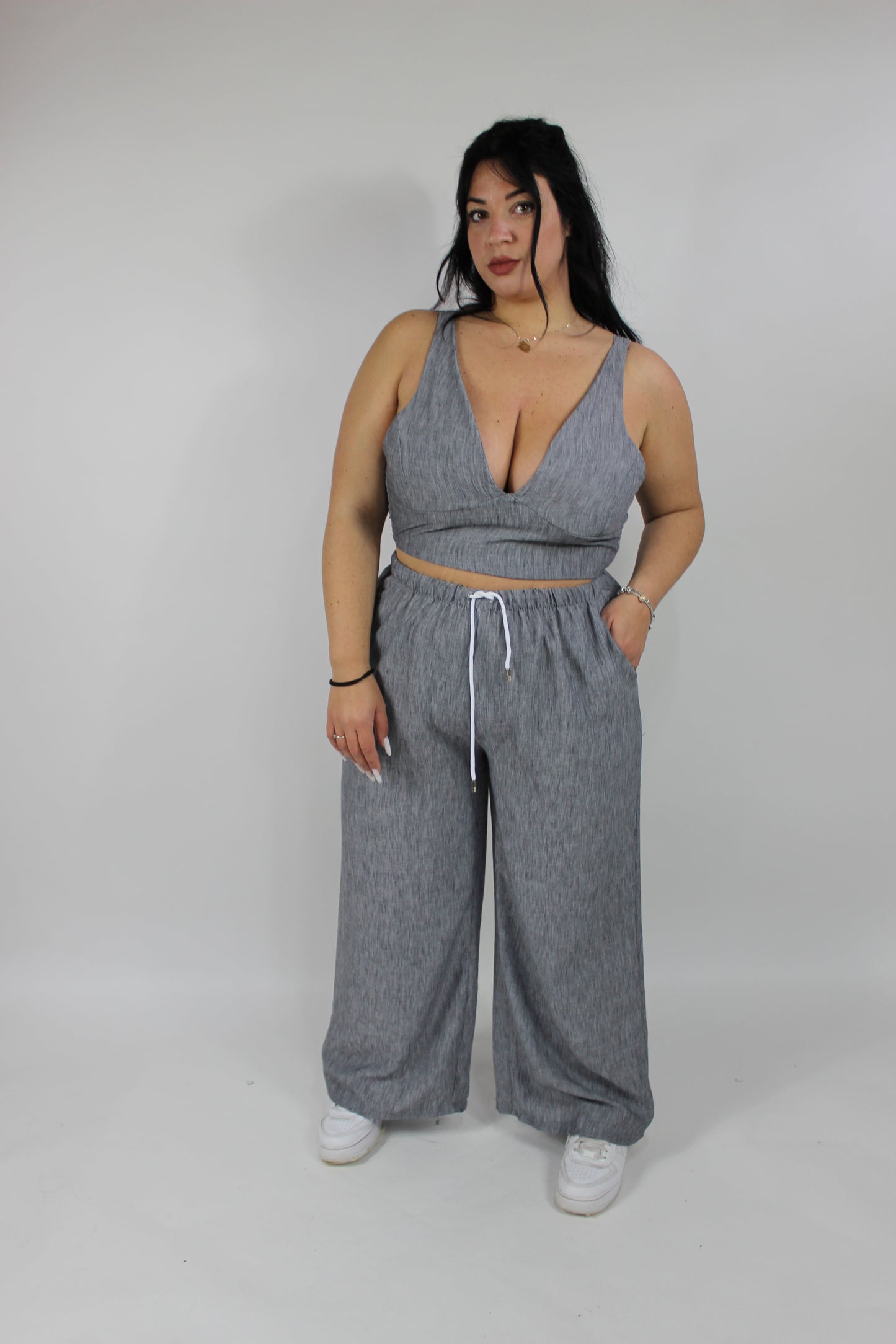 Coordinato Chicca Curvy Grigio Scuro