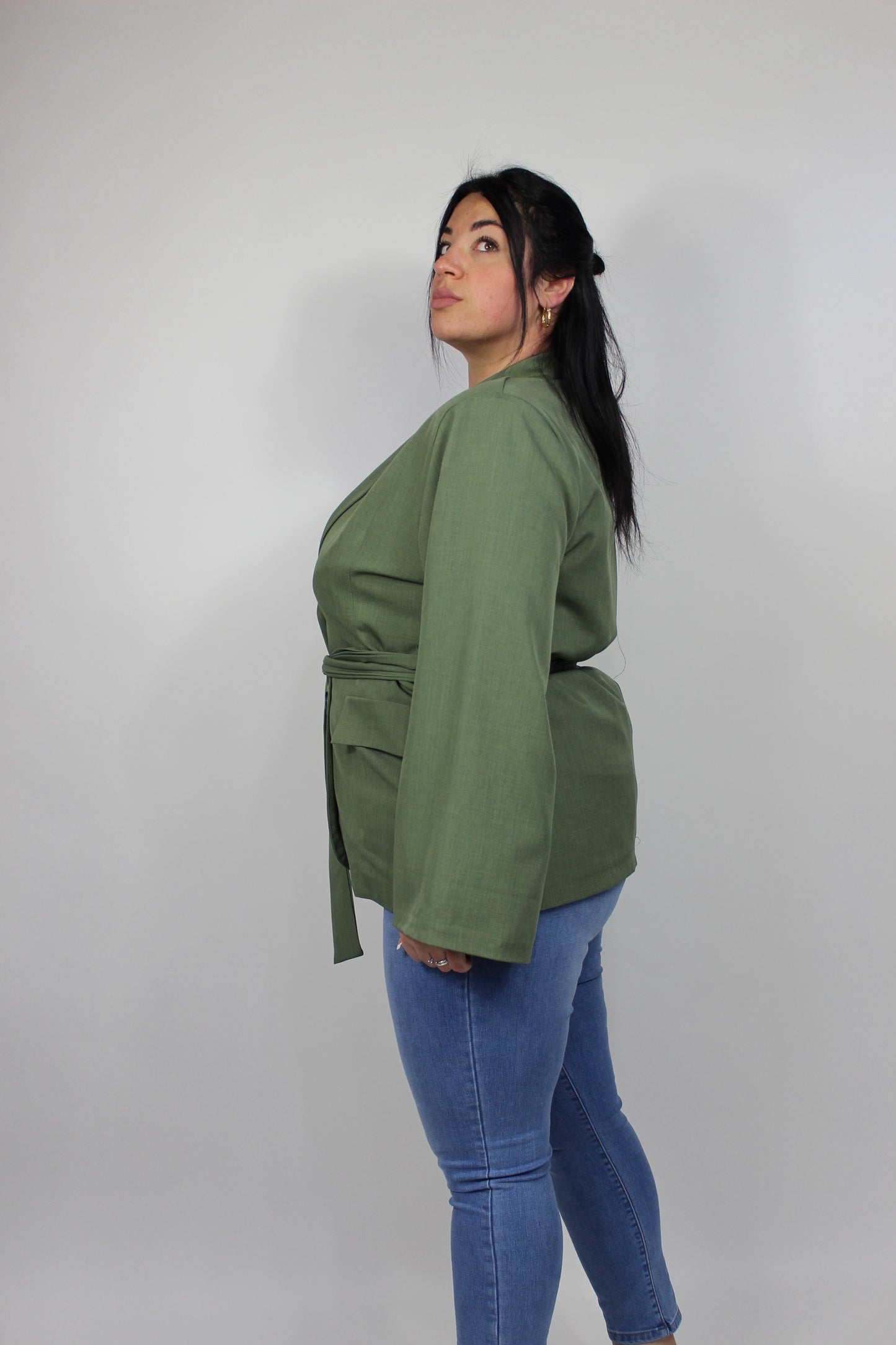 Giacca Coulisse Curvy Verde Militare