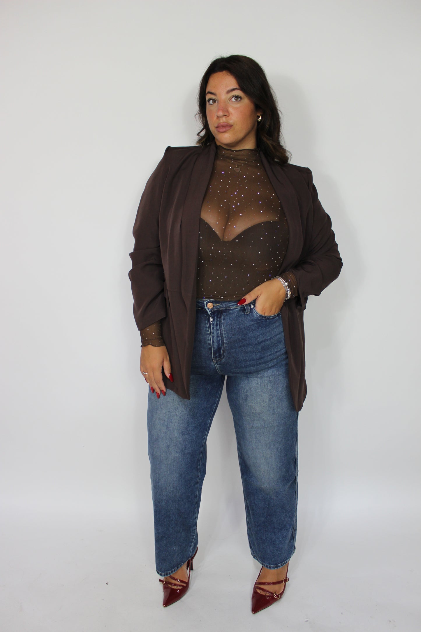 Giacca Drappeggio CURVY vari colori