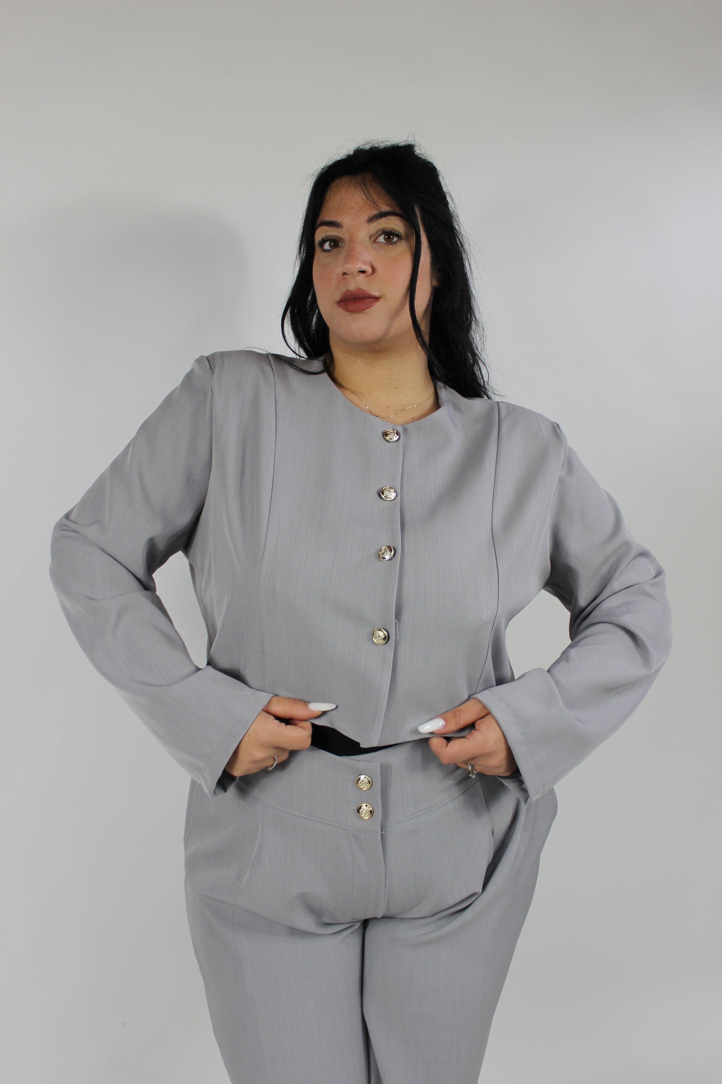 Coordinato Ginevra Curvy Grigio