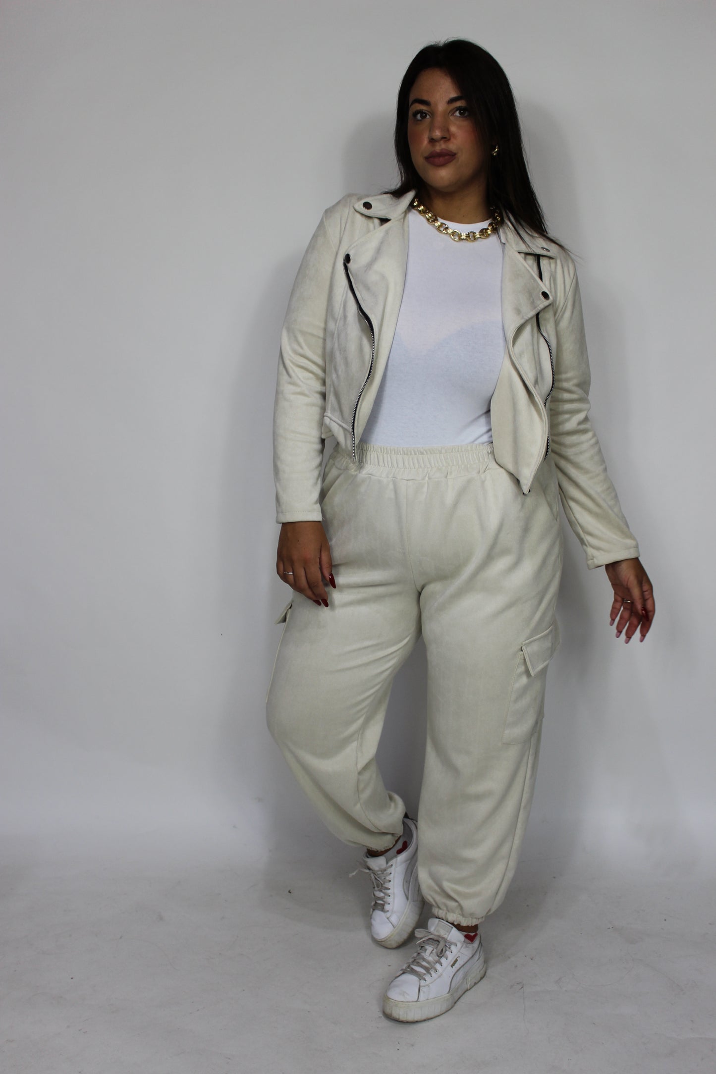 Cargo camoscio Curvy vari colori