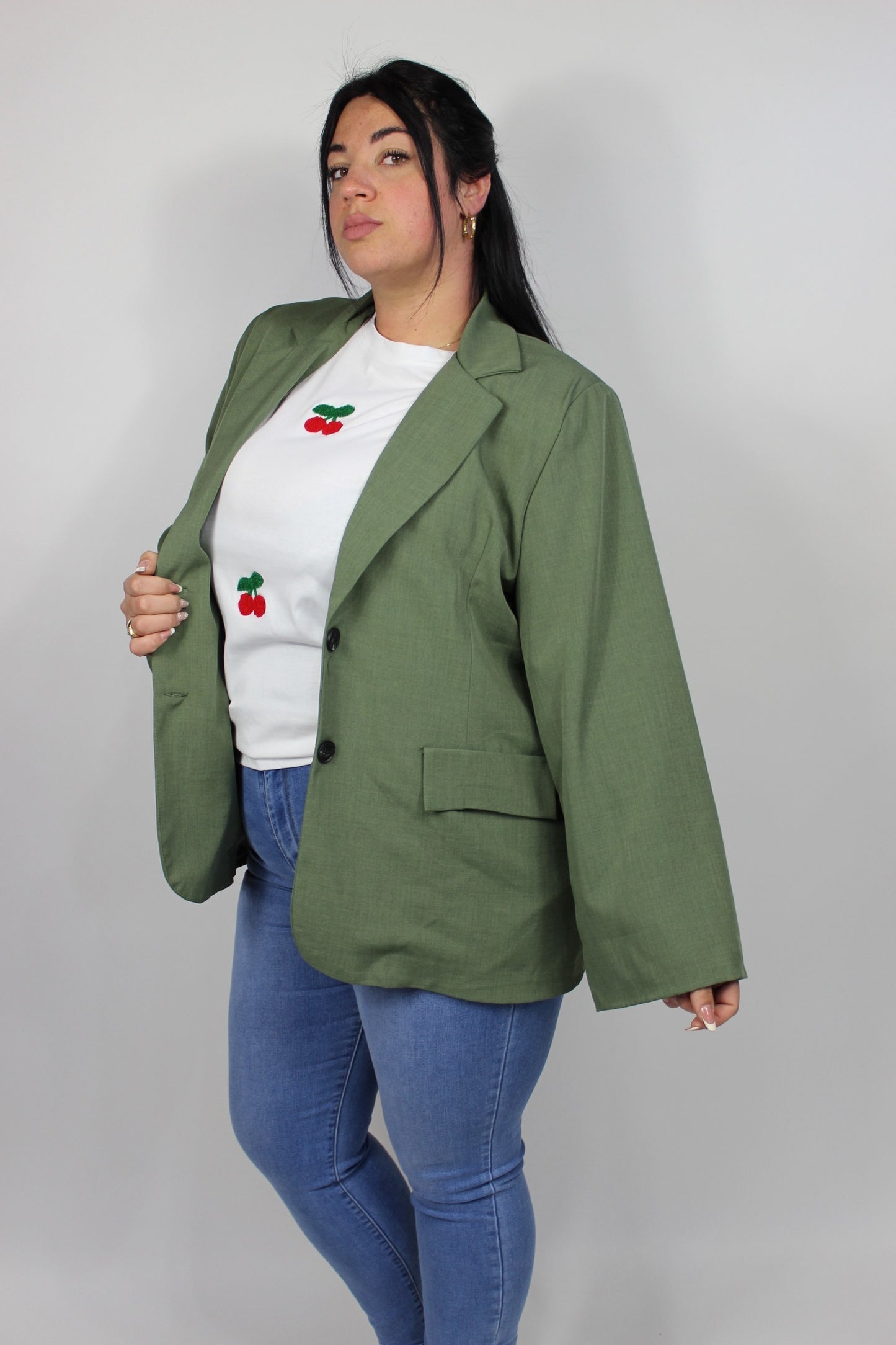 Giacca Coulisse Curvy Verde Militare
