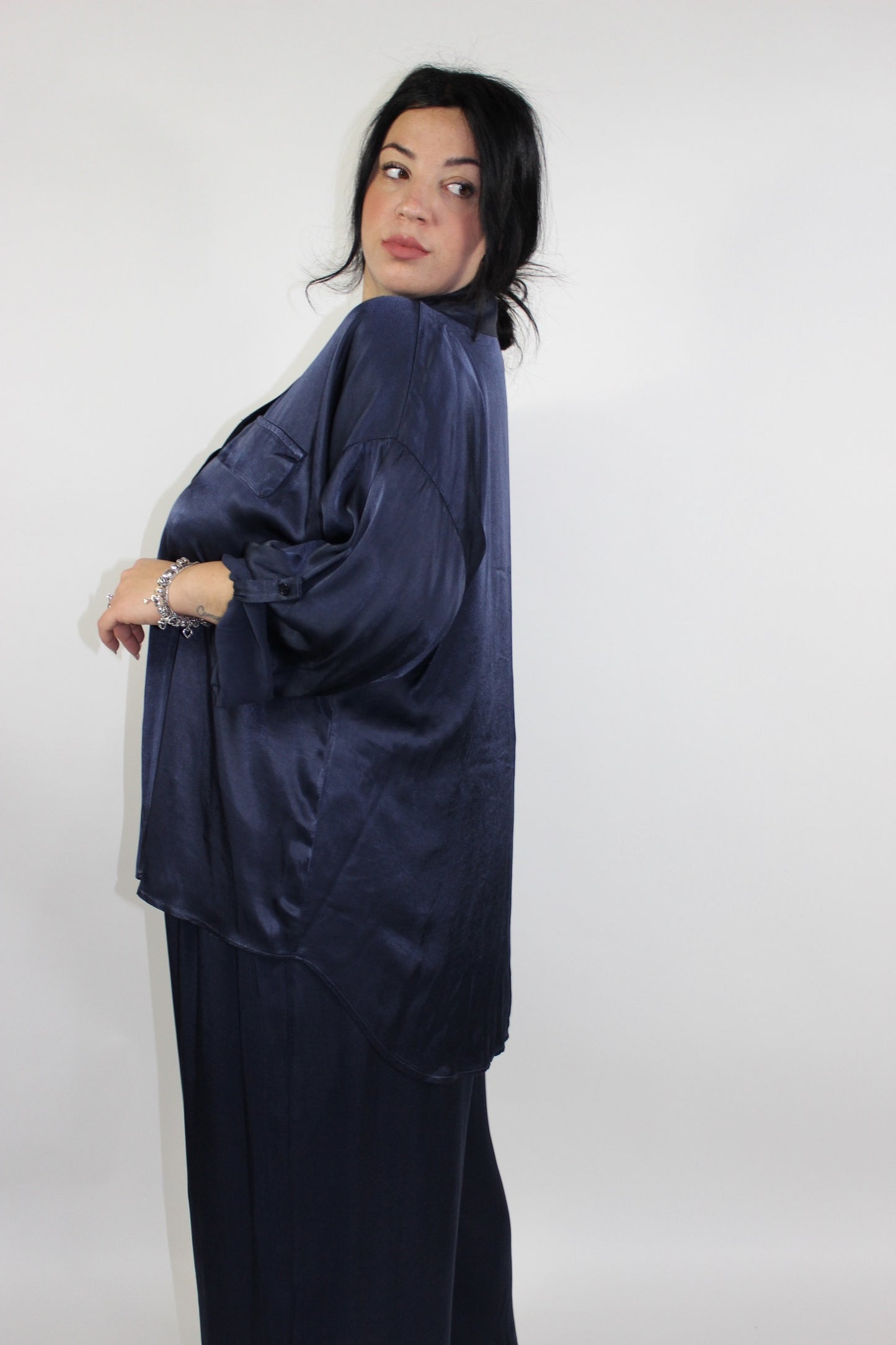 Camicia Felicia Curvy Blu notte