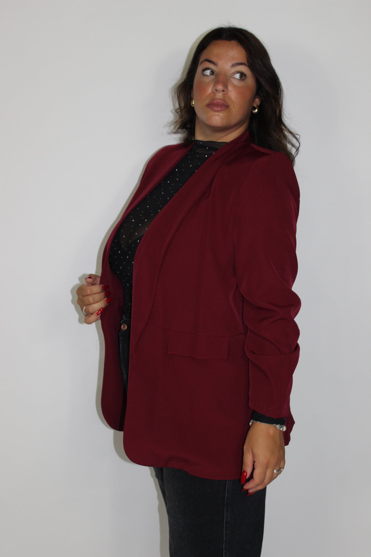 Giacca Drappeggio CURVY vari colori