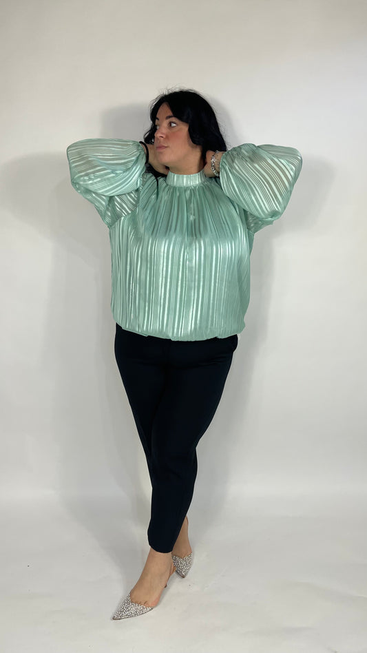 Camicia Curvy 573 Verde Acqua