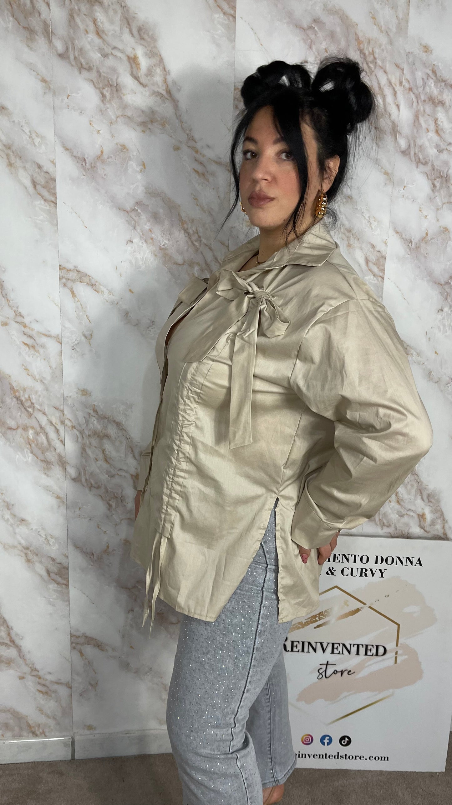 Camicia Layla Curvy Beige