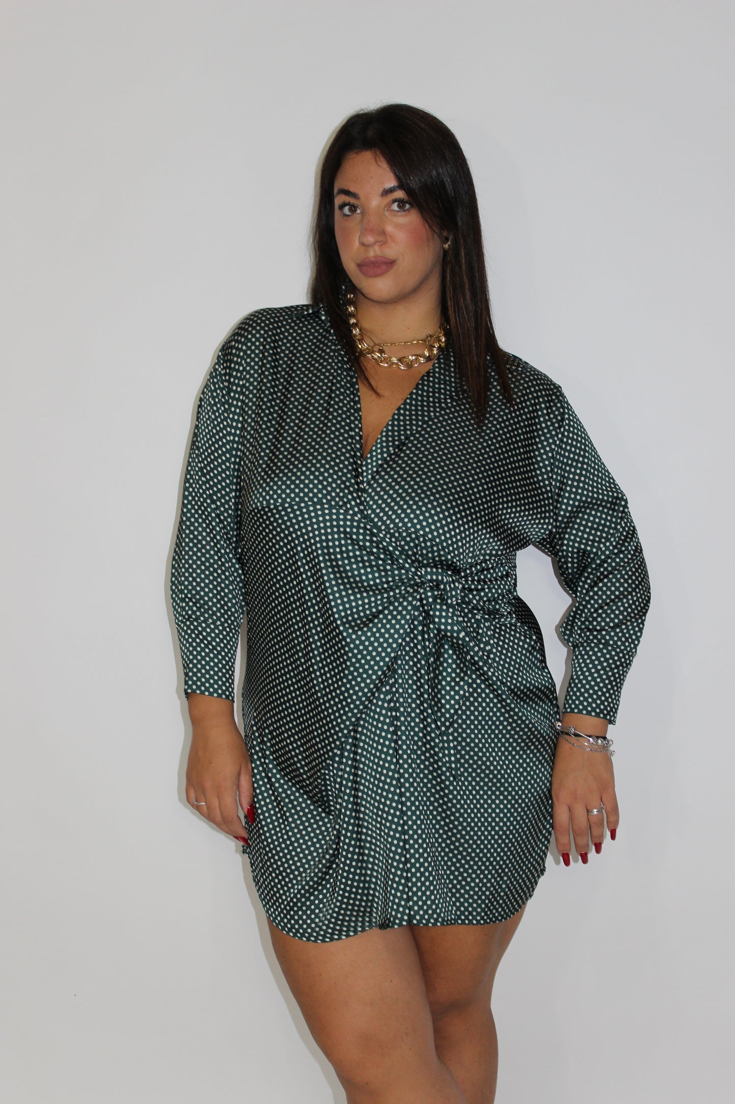 Abito Portafoglio Pois Curvy vari colori