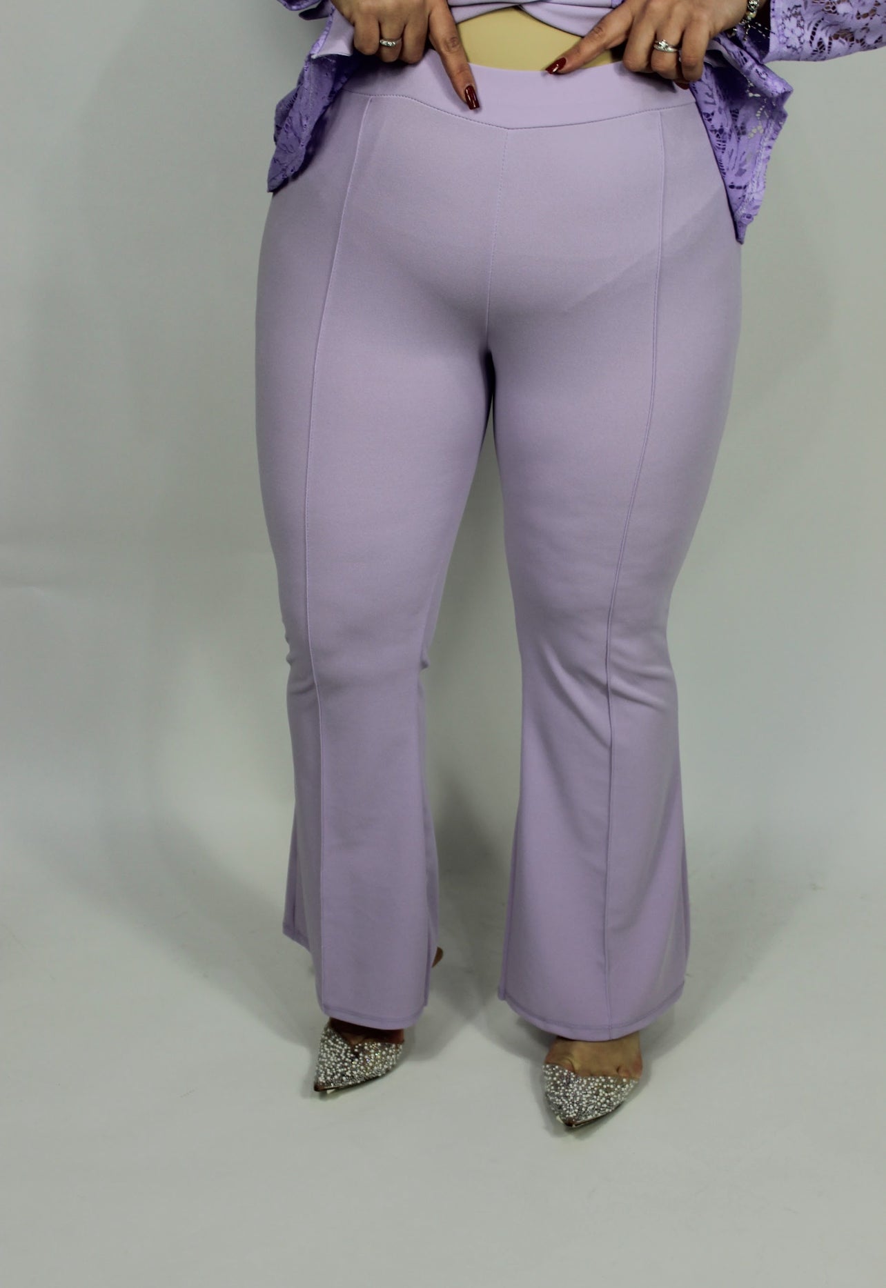 Tailleur Pizzo Curvy Lilla