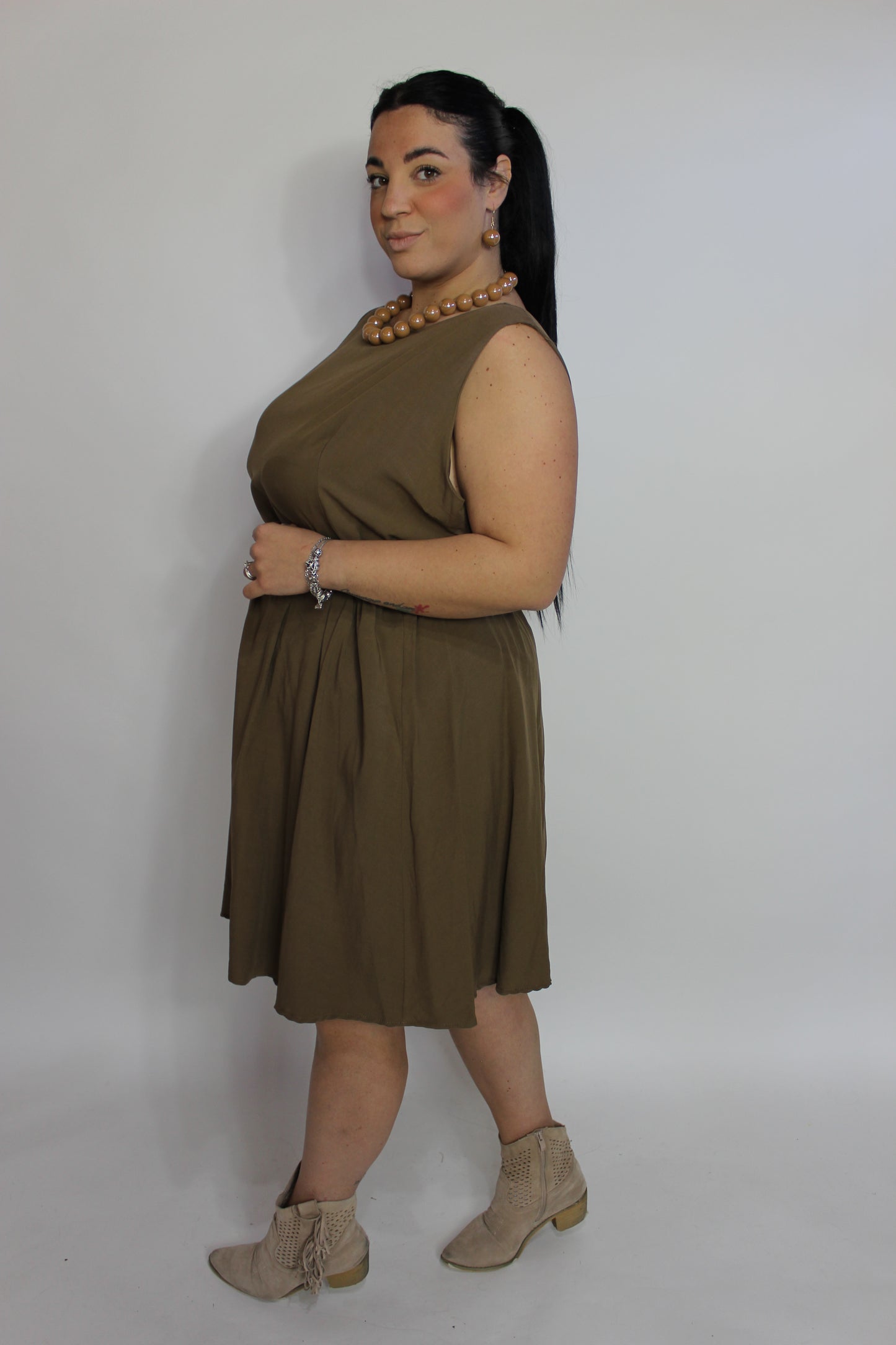 Abito Marechiaro Curvy Fango