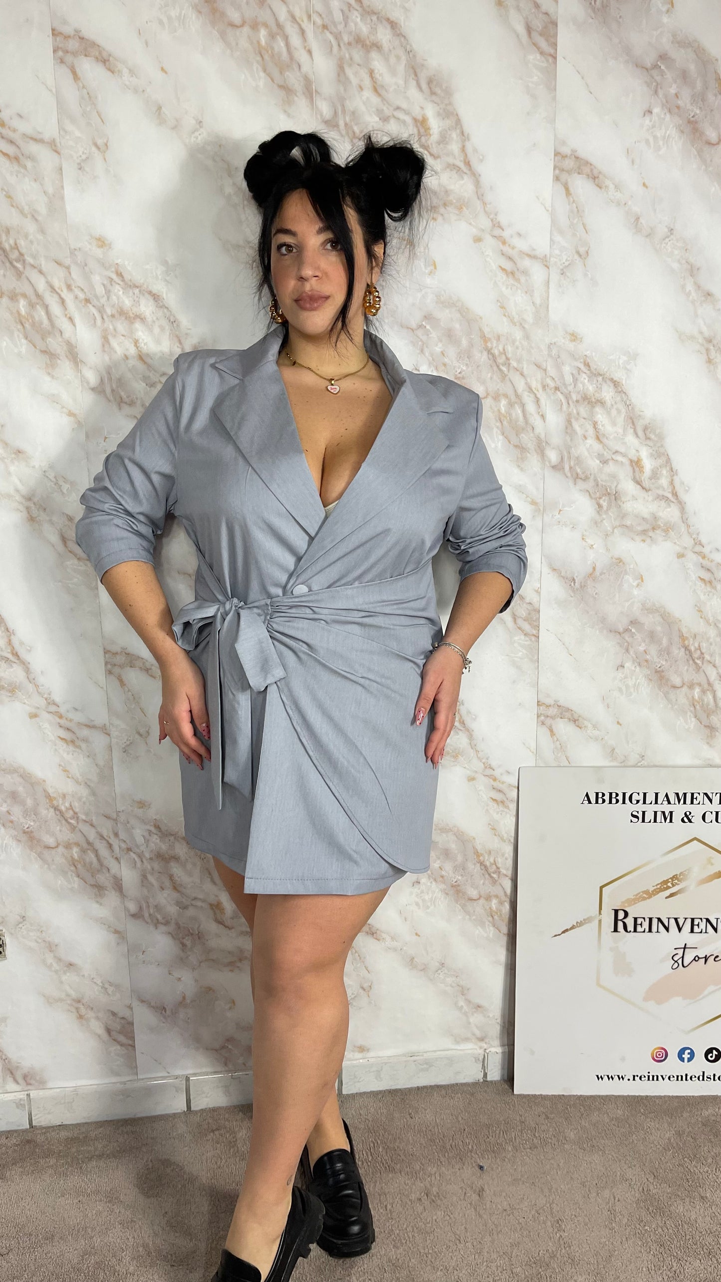 Abito Amira Grigio Curvy