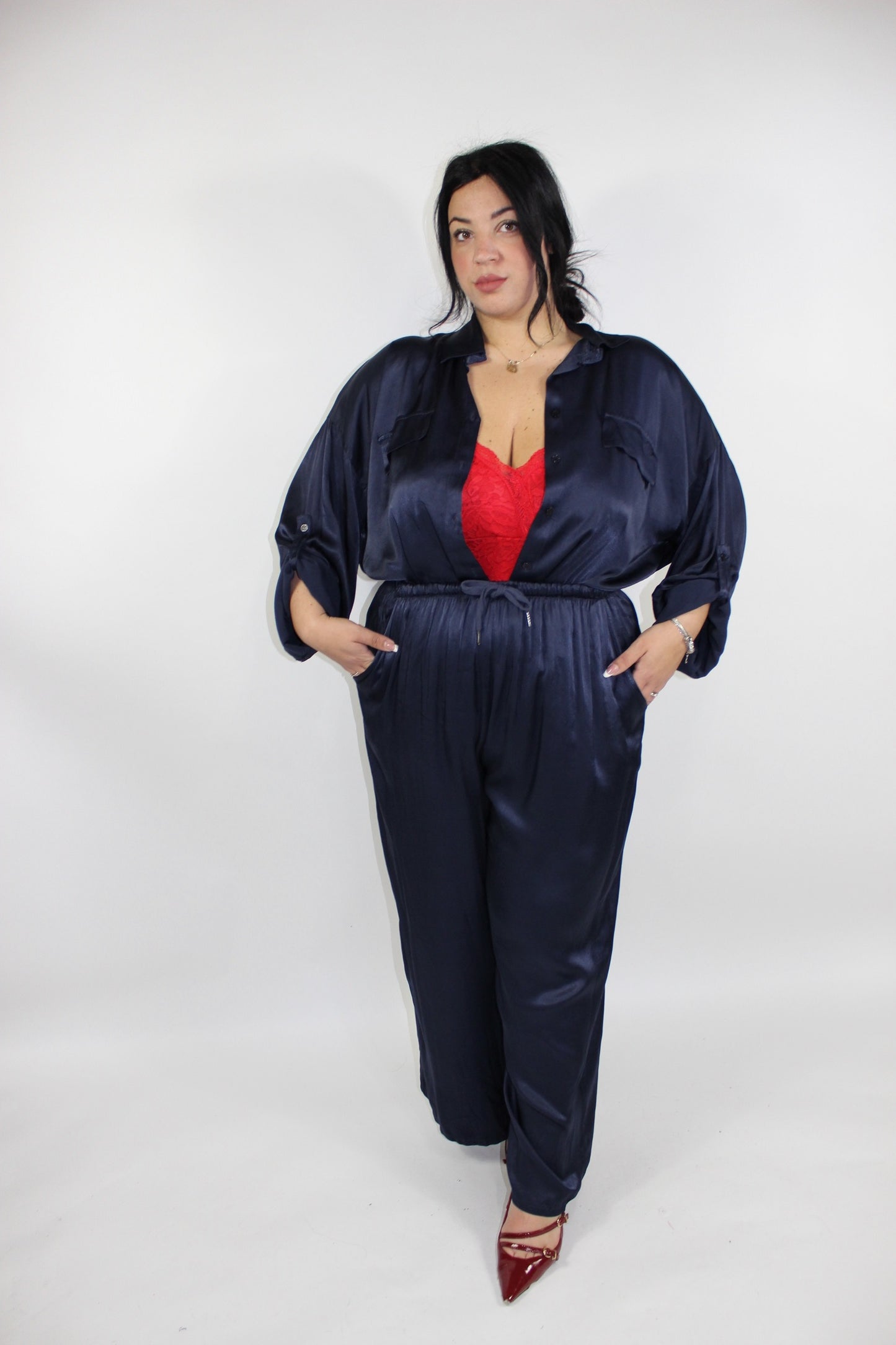Camicia Felicia Curvy Blu notte