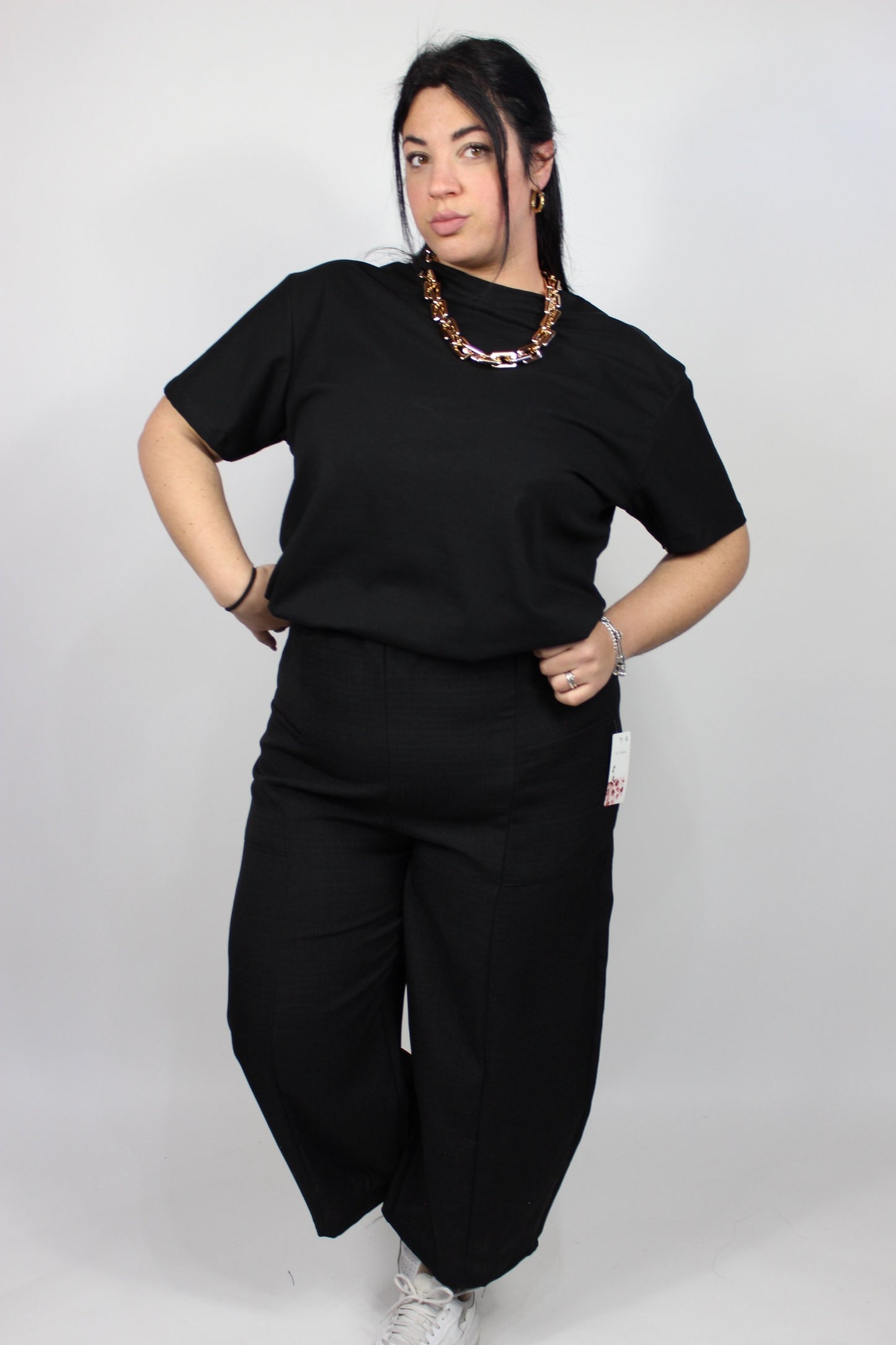 T-Shirt Catena Oversize Nera