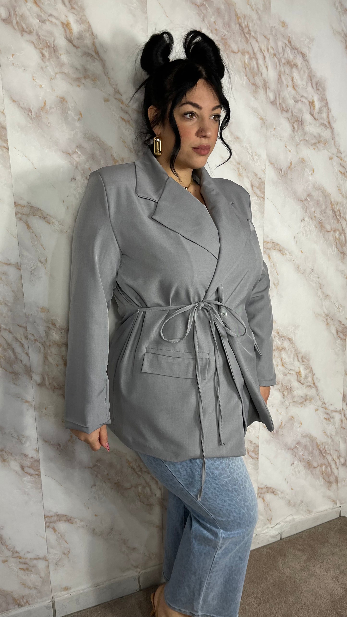 Giacca Spring Grigia curvy