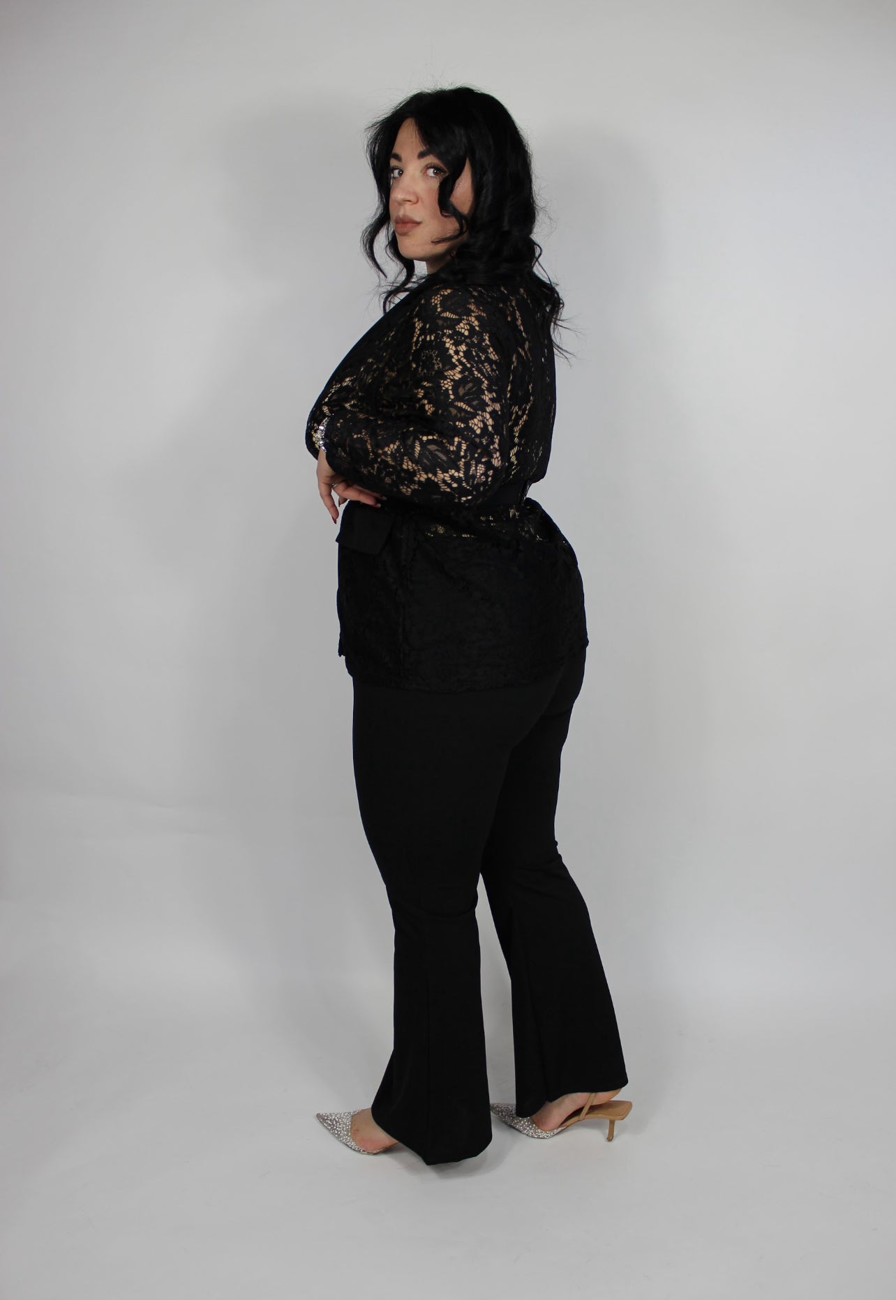 Tailleur Pizzo Curvy Nero