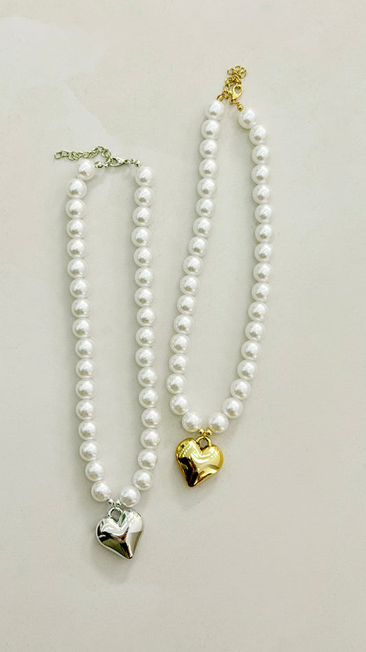 Collana perle cuore