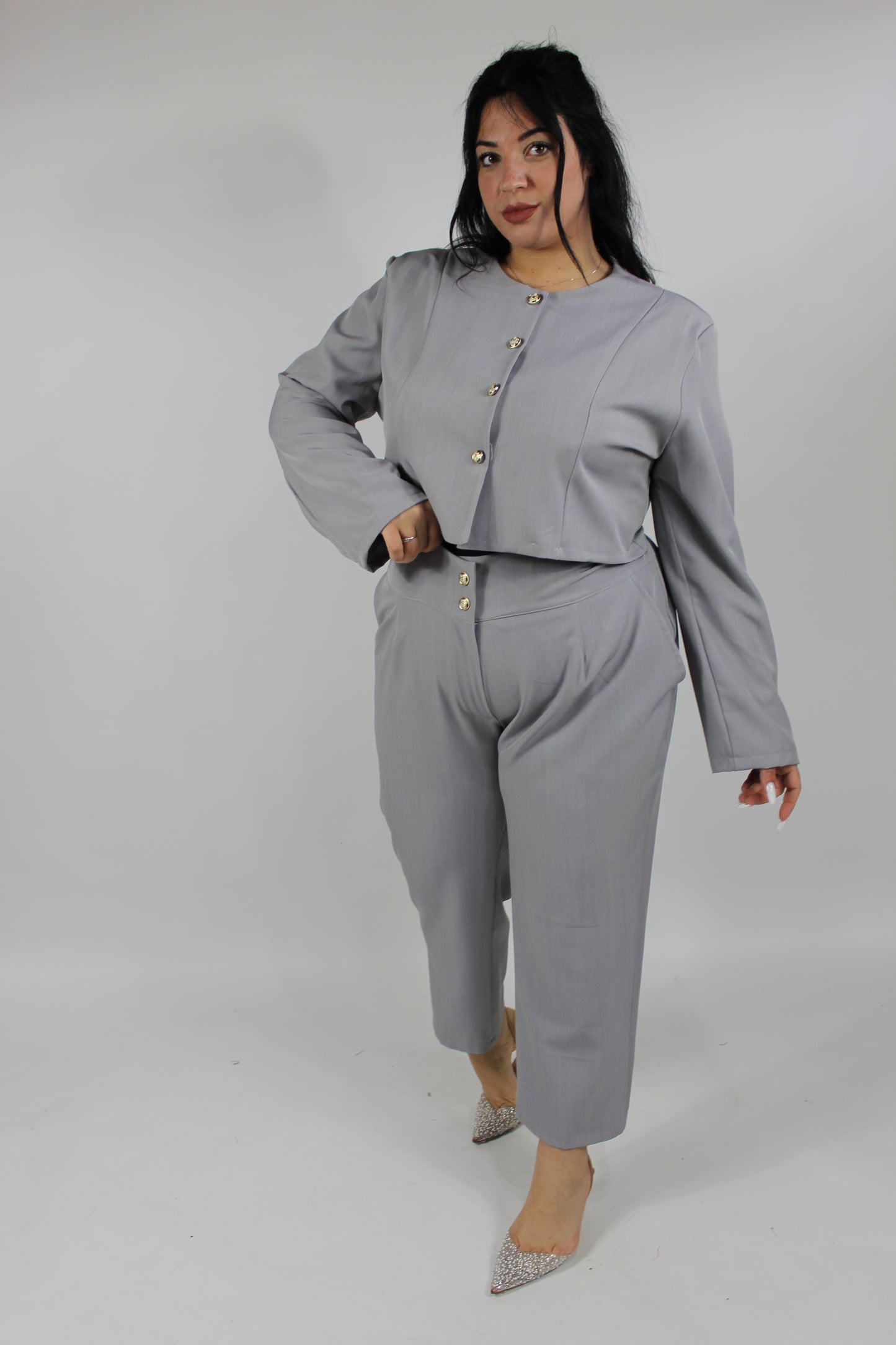 Coordinato Ginevra Curvy Grigio
