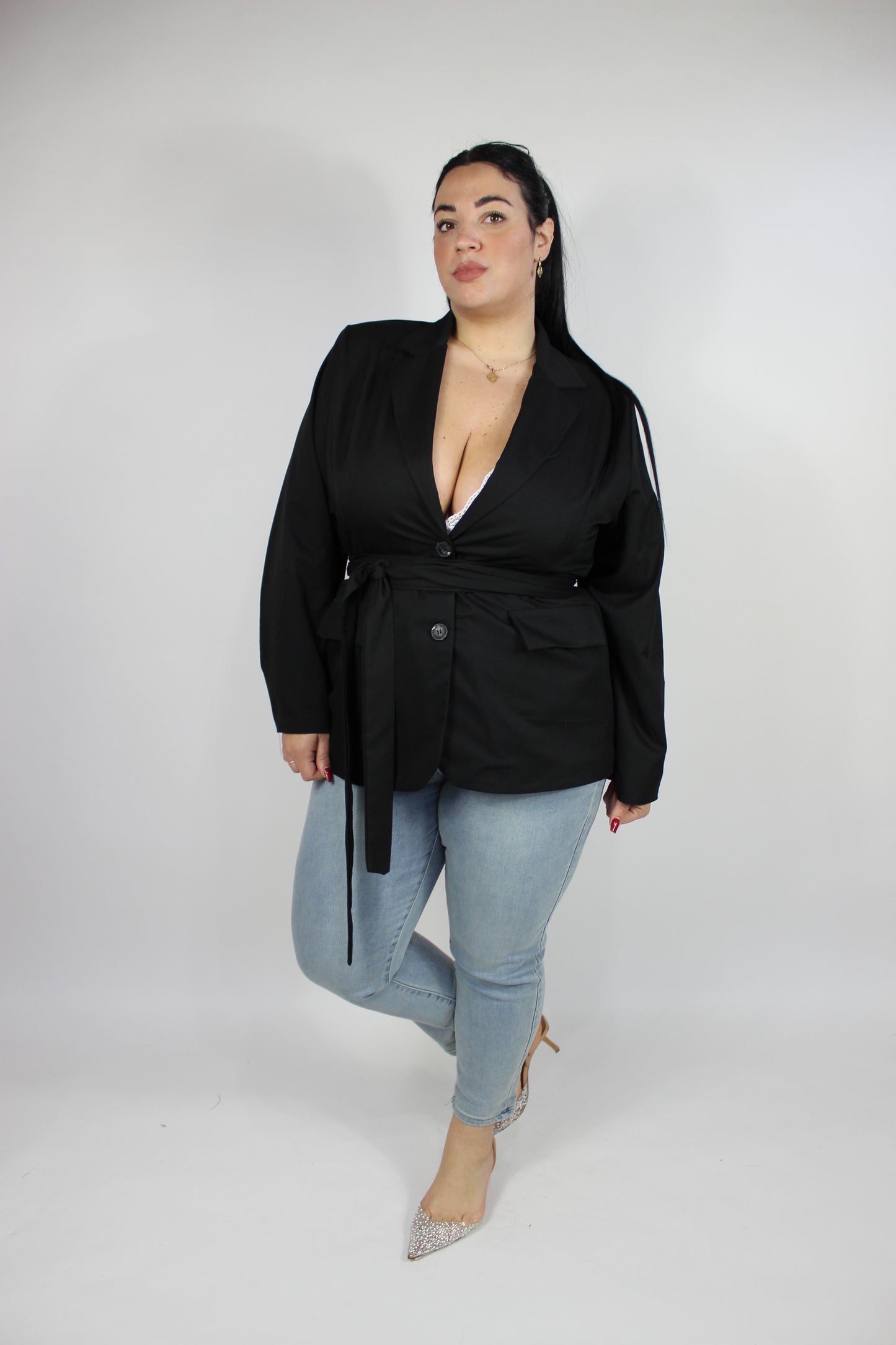 Giacca Coulisse Curvy Nera