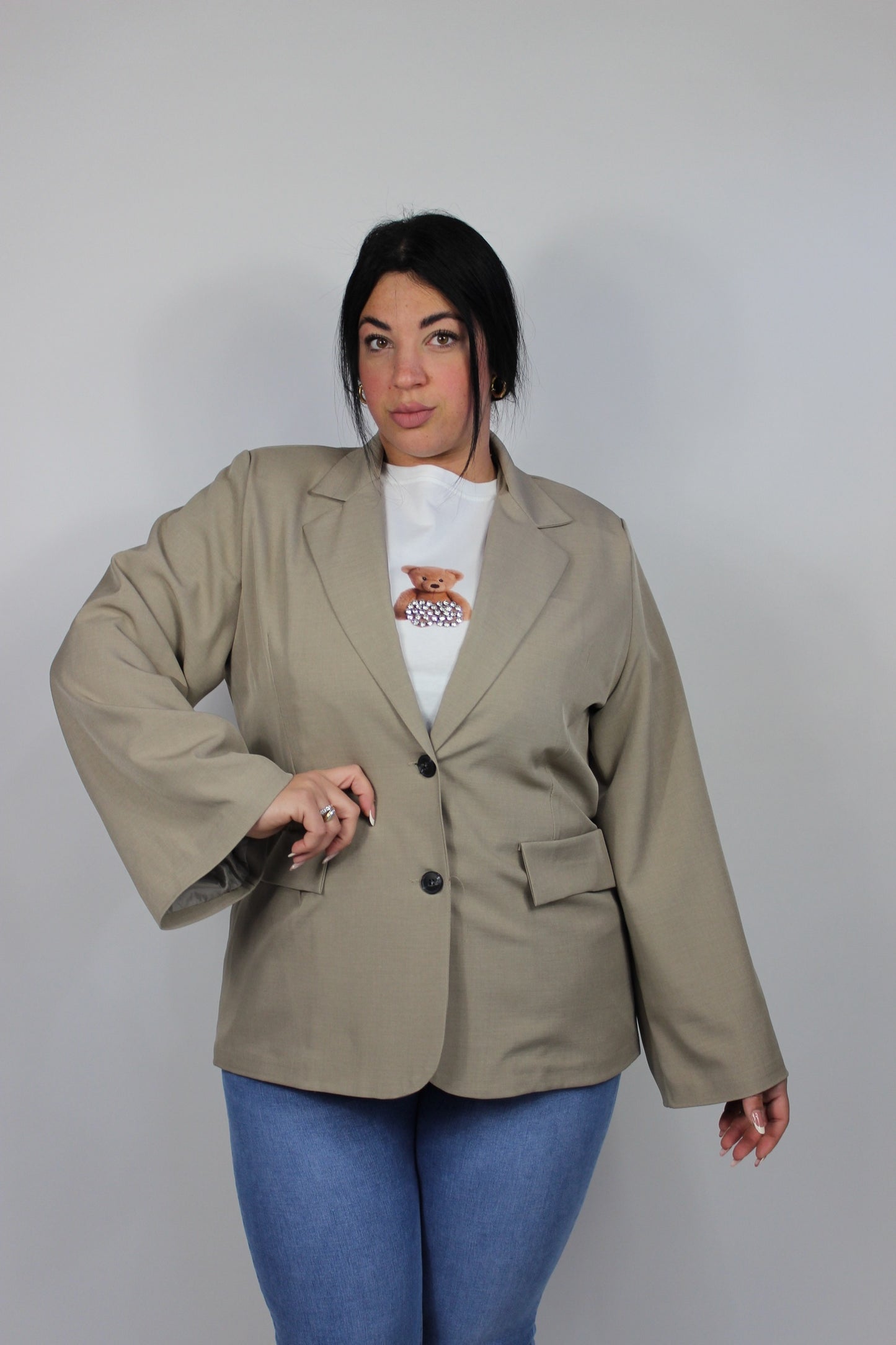 Giacca Coulisse Curvy Beige
