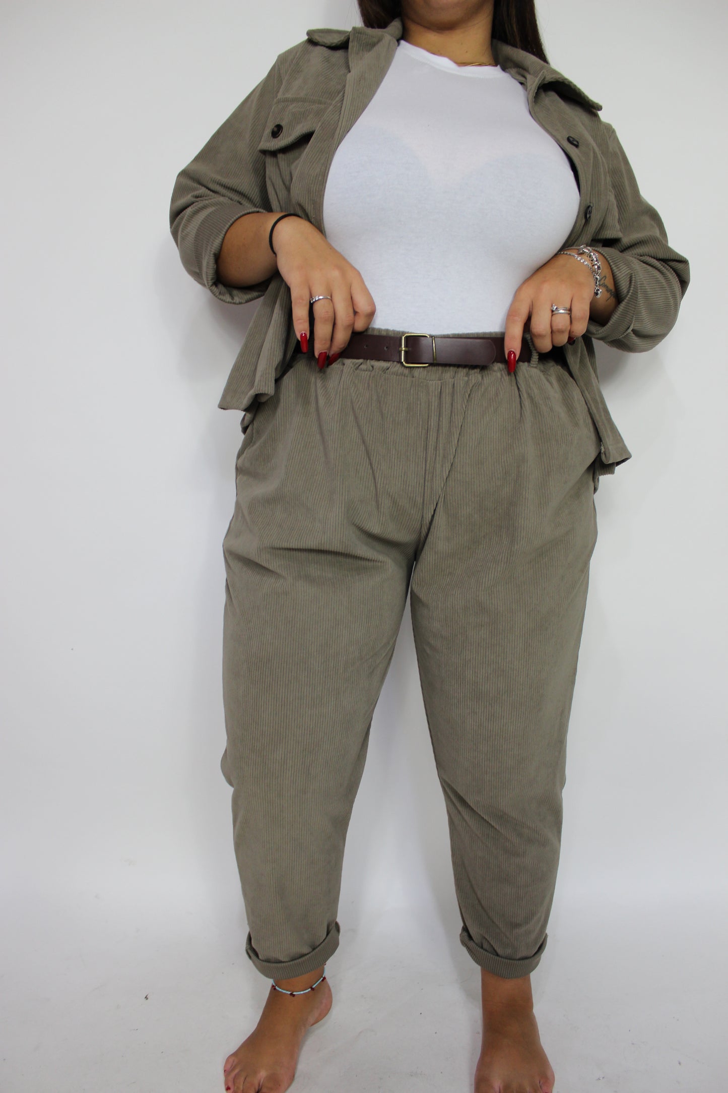 Coordinato in velluto Curvy vari colori