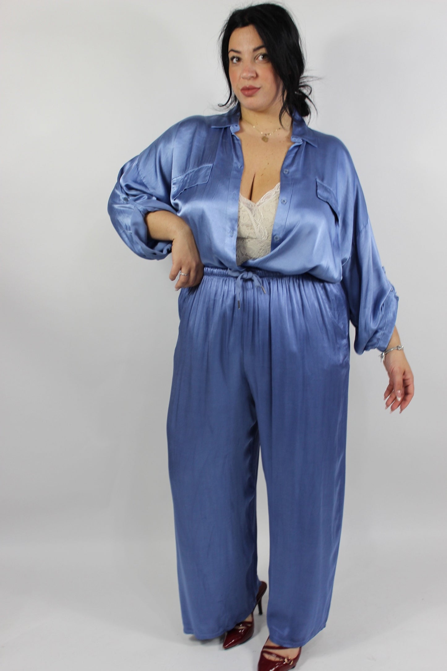 Pantalone Felicia Curvy Azzurro