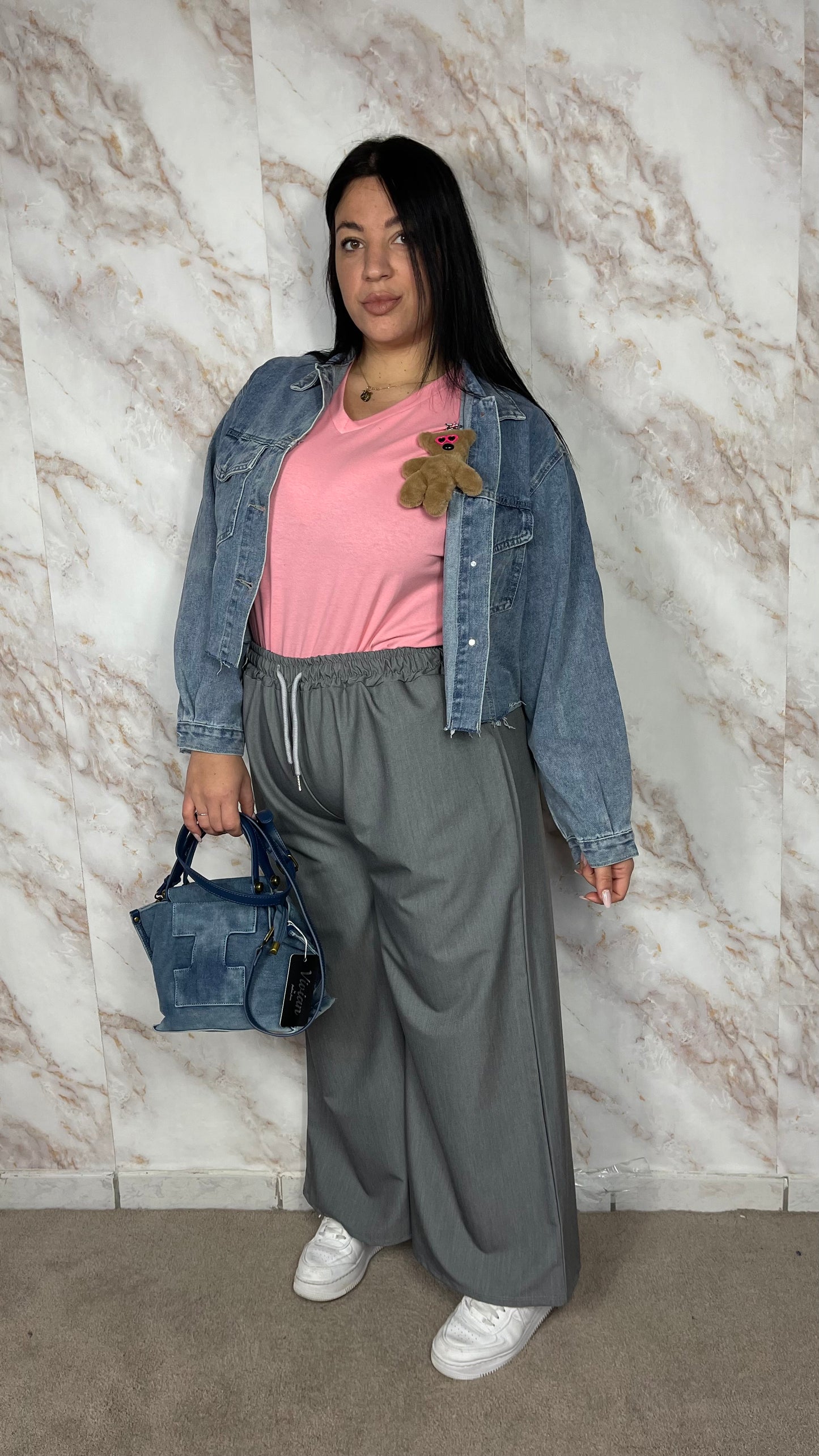 T-shirt Teddy oversize Rosa