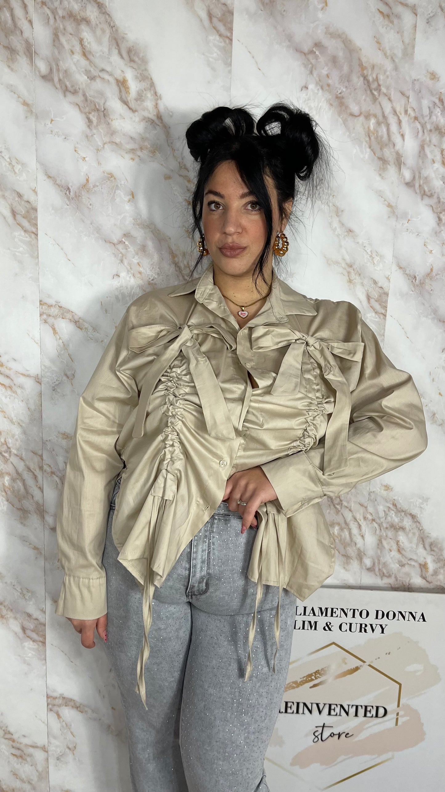 Camicia Layla Curvy Beige