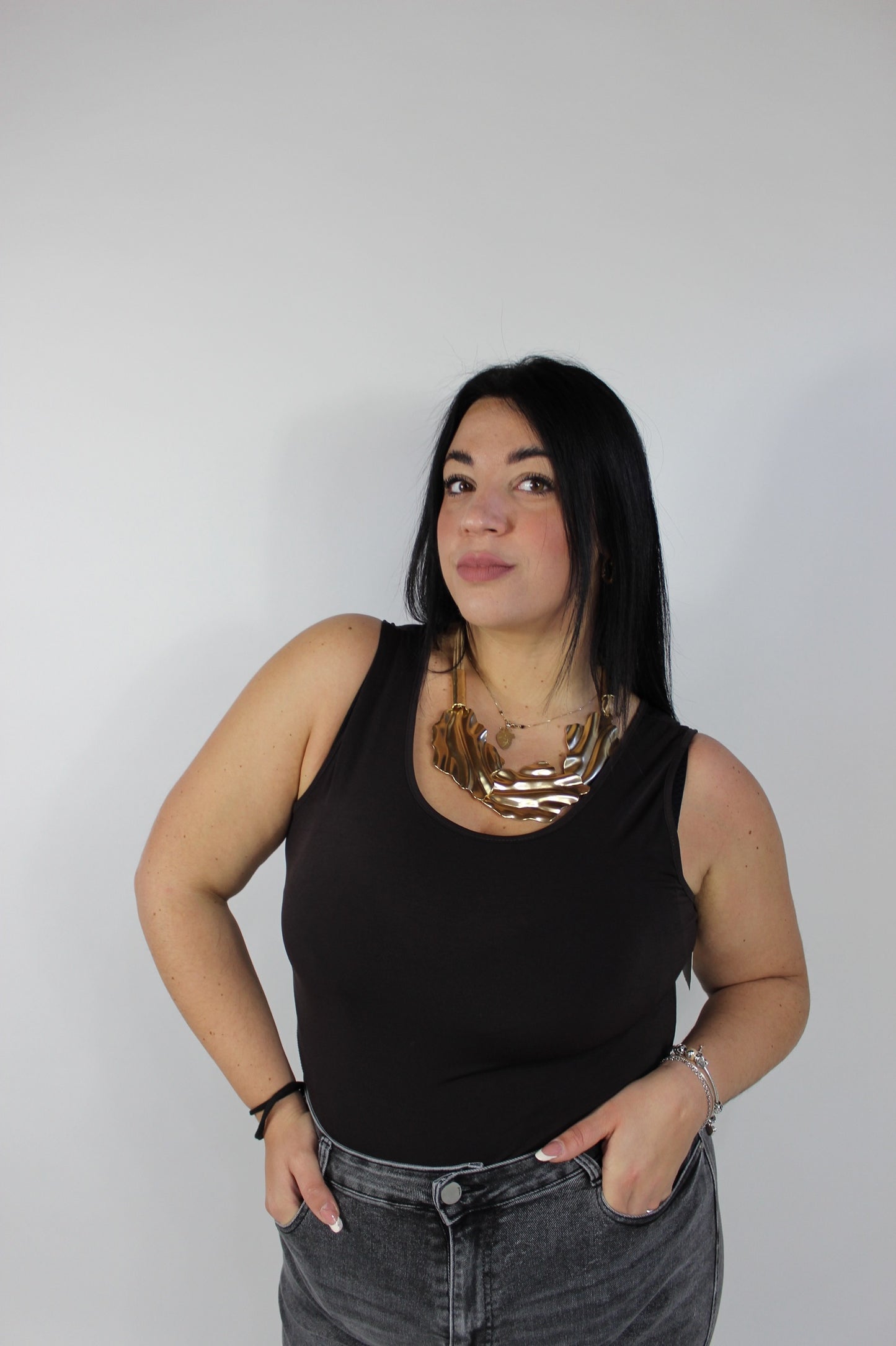 Body Skim Curvy Marrone