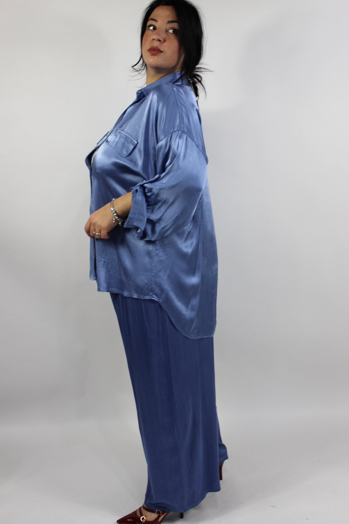 Pantalone Felicia Curvy Azzurro