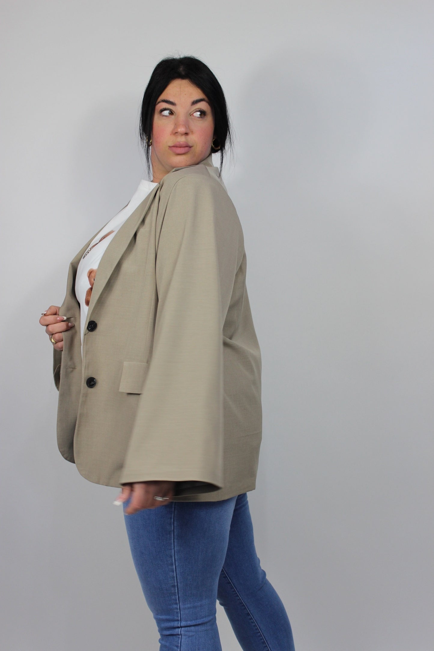 Giacca Coulisse Curvy Beige