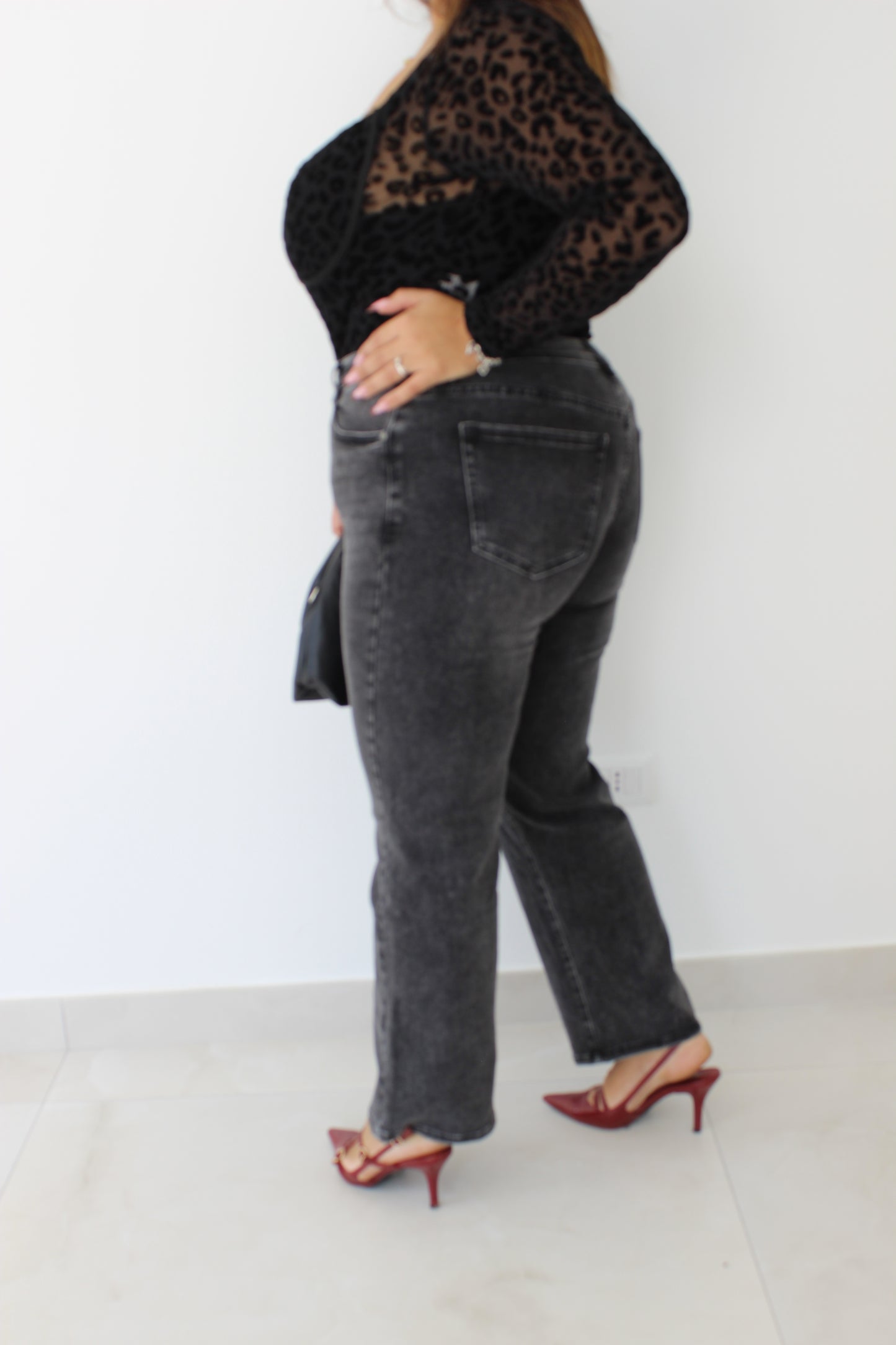 Jeans WideLeg Grigio (44/52)