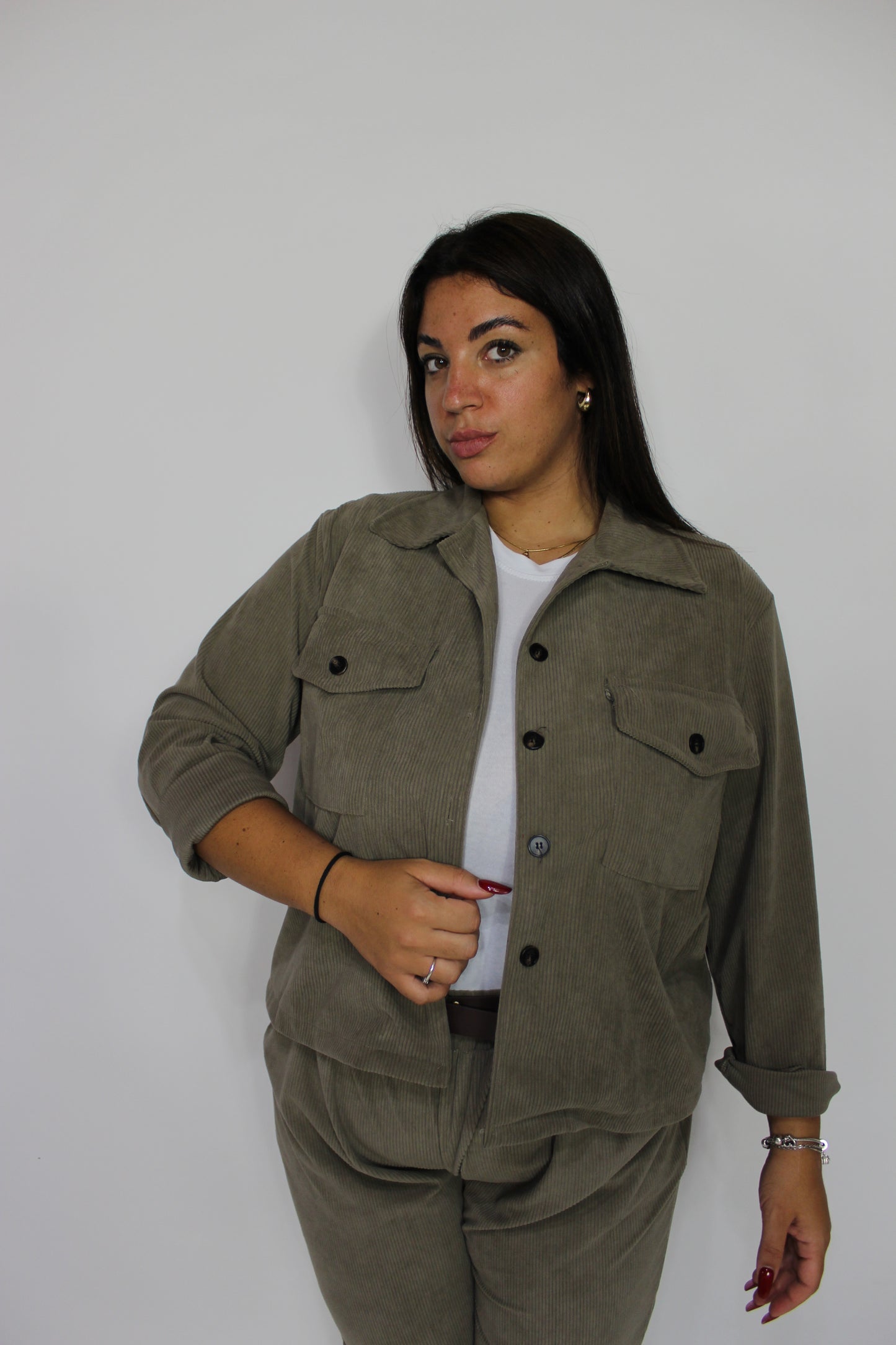 Coordinato in velluto Curvy vari colori