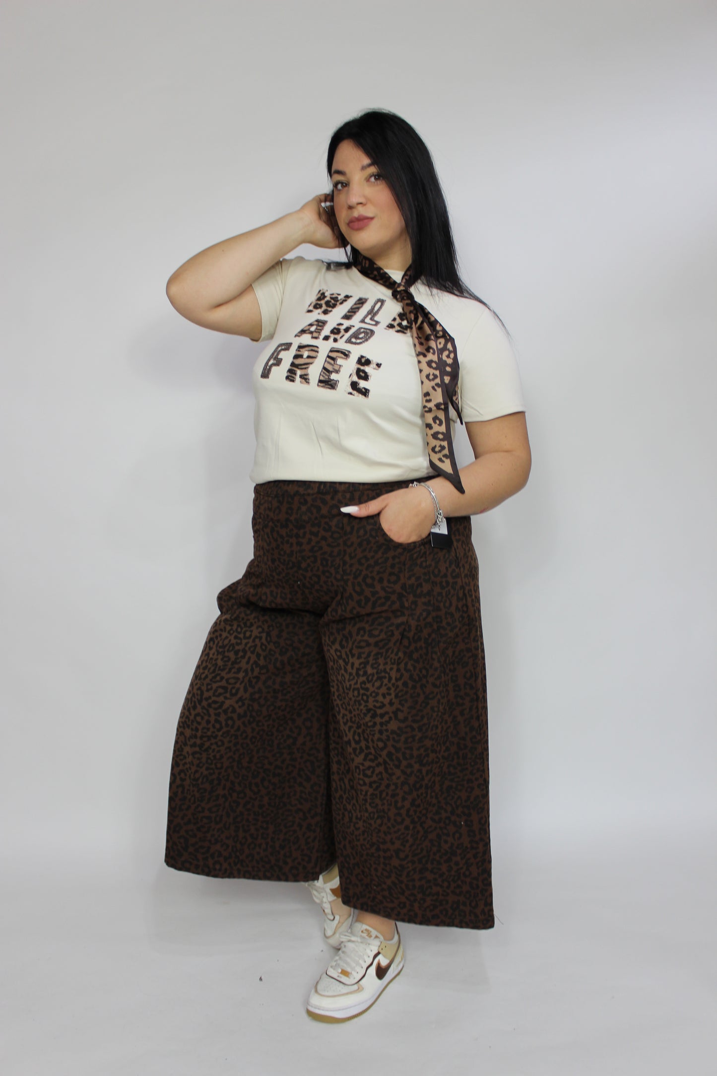 Jeans zampa animalier Slim & Curvy