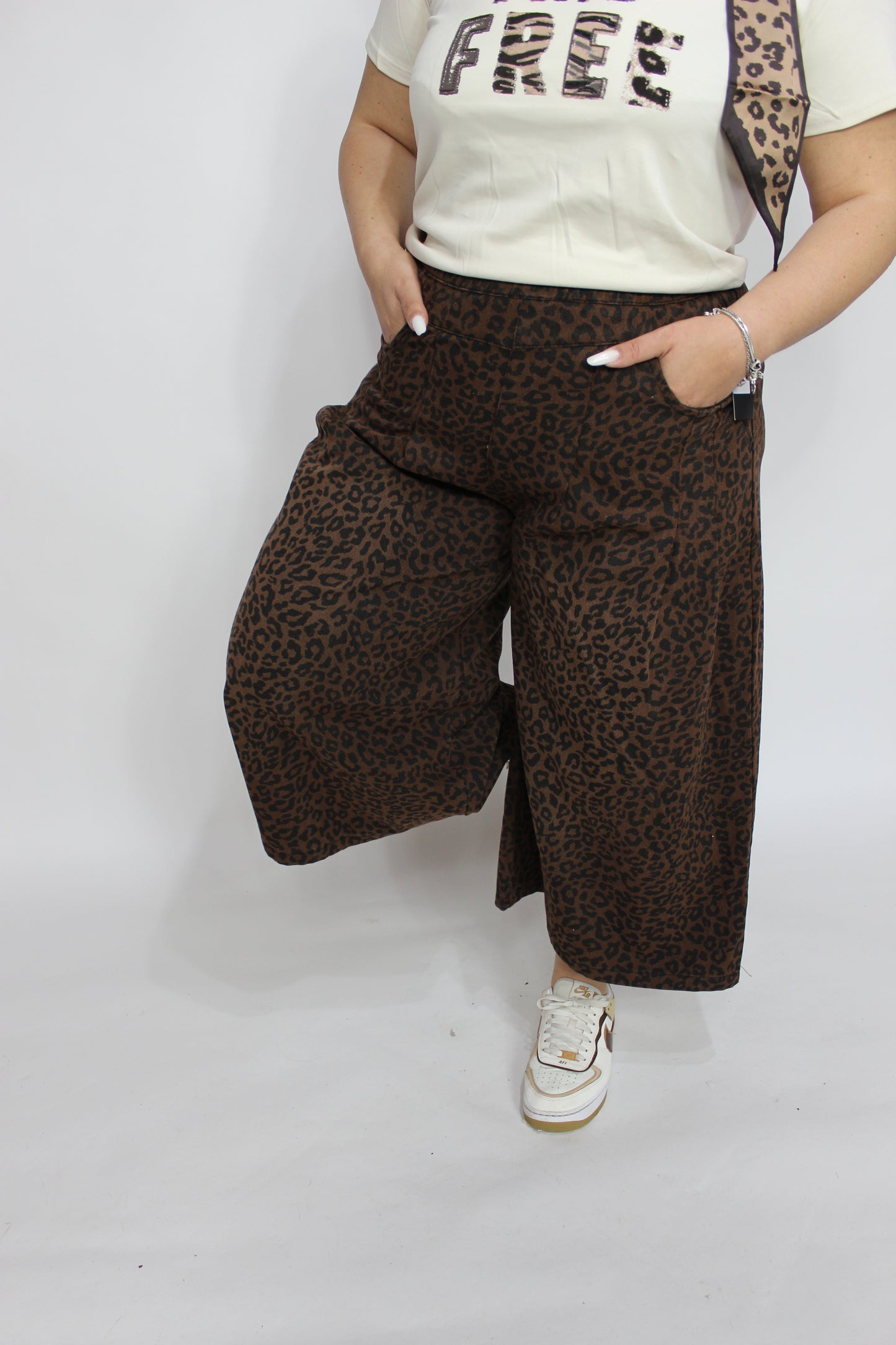 Jeans zampa animalier Slim & Curvy