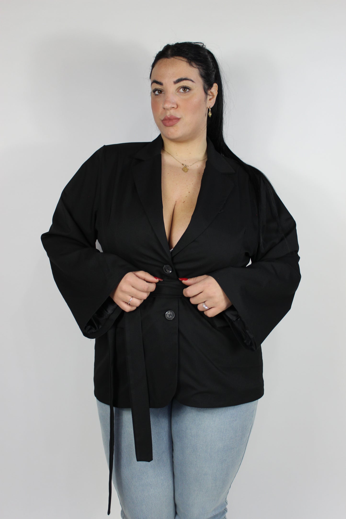 Giacca Coulisse Curvy Nera