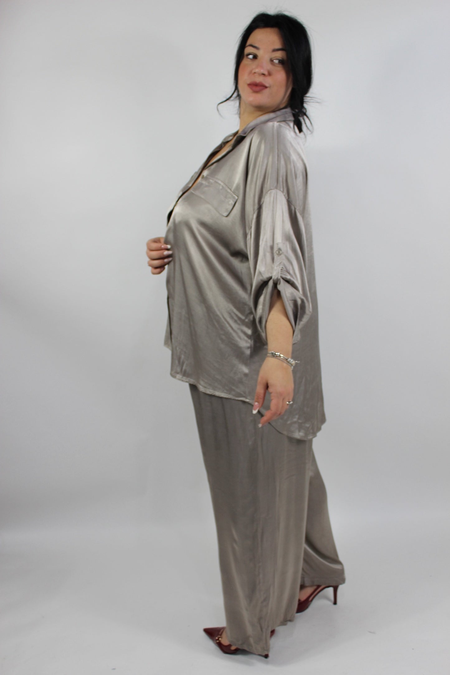 Camicia Felicia Curvy Tortora