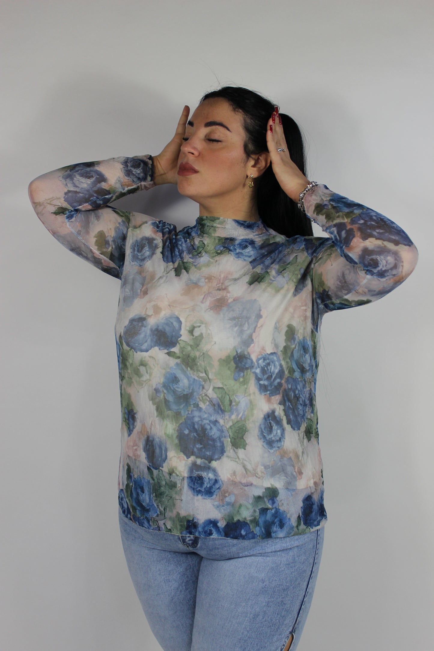 Maglia Roses Curvy Azzurra