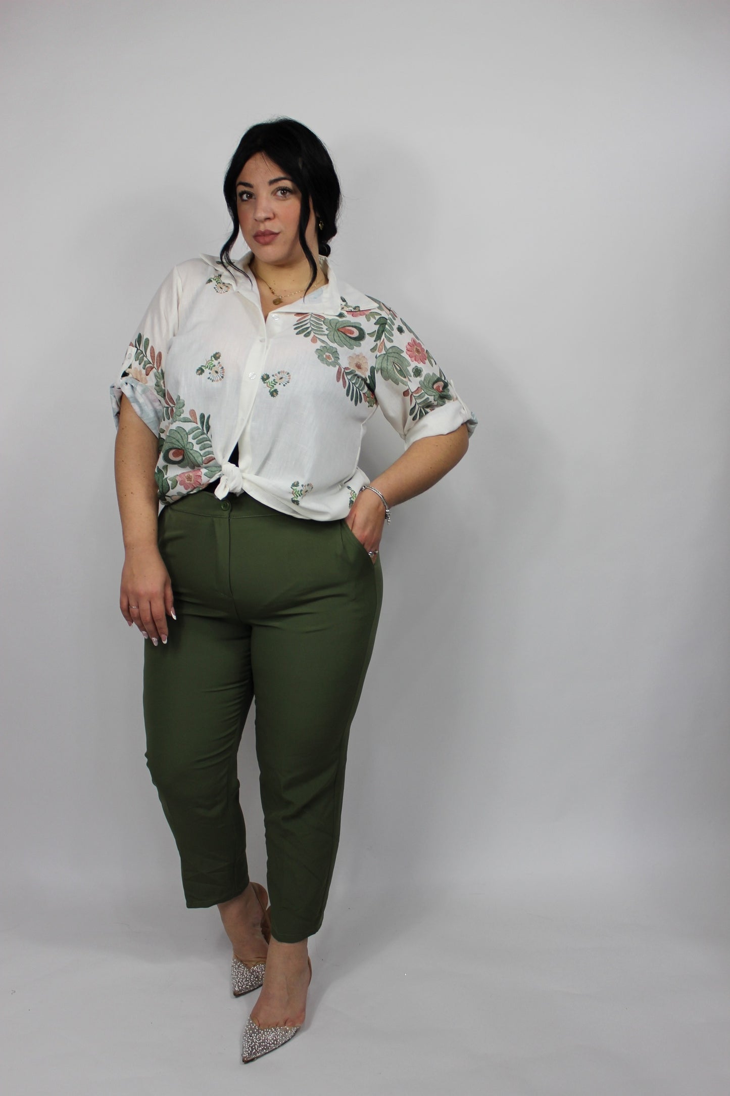Pantalone Must Have Curvy Verde