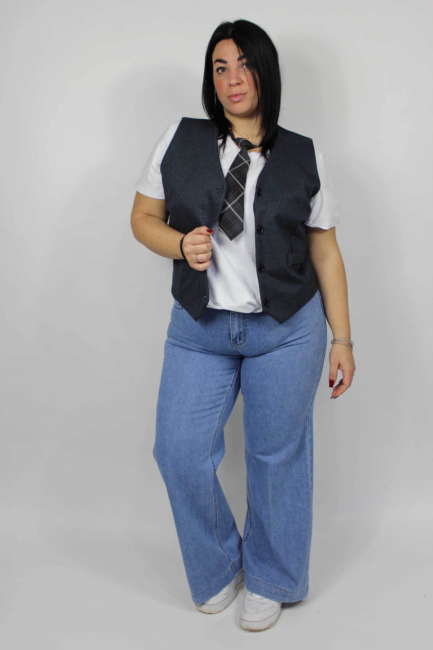 Gilet Milano Curvy Blu