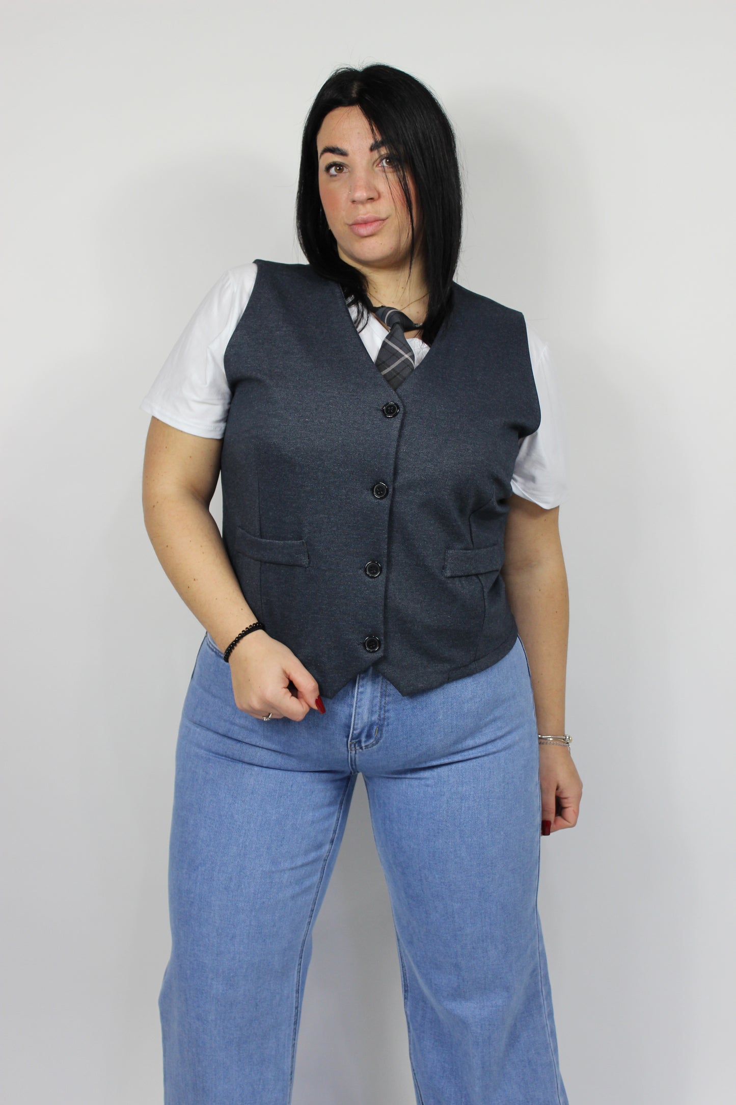 Gilet Milano Curvy Blu