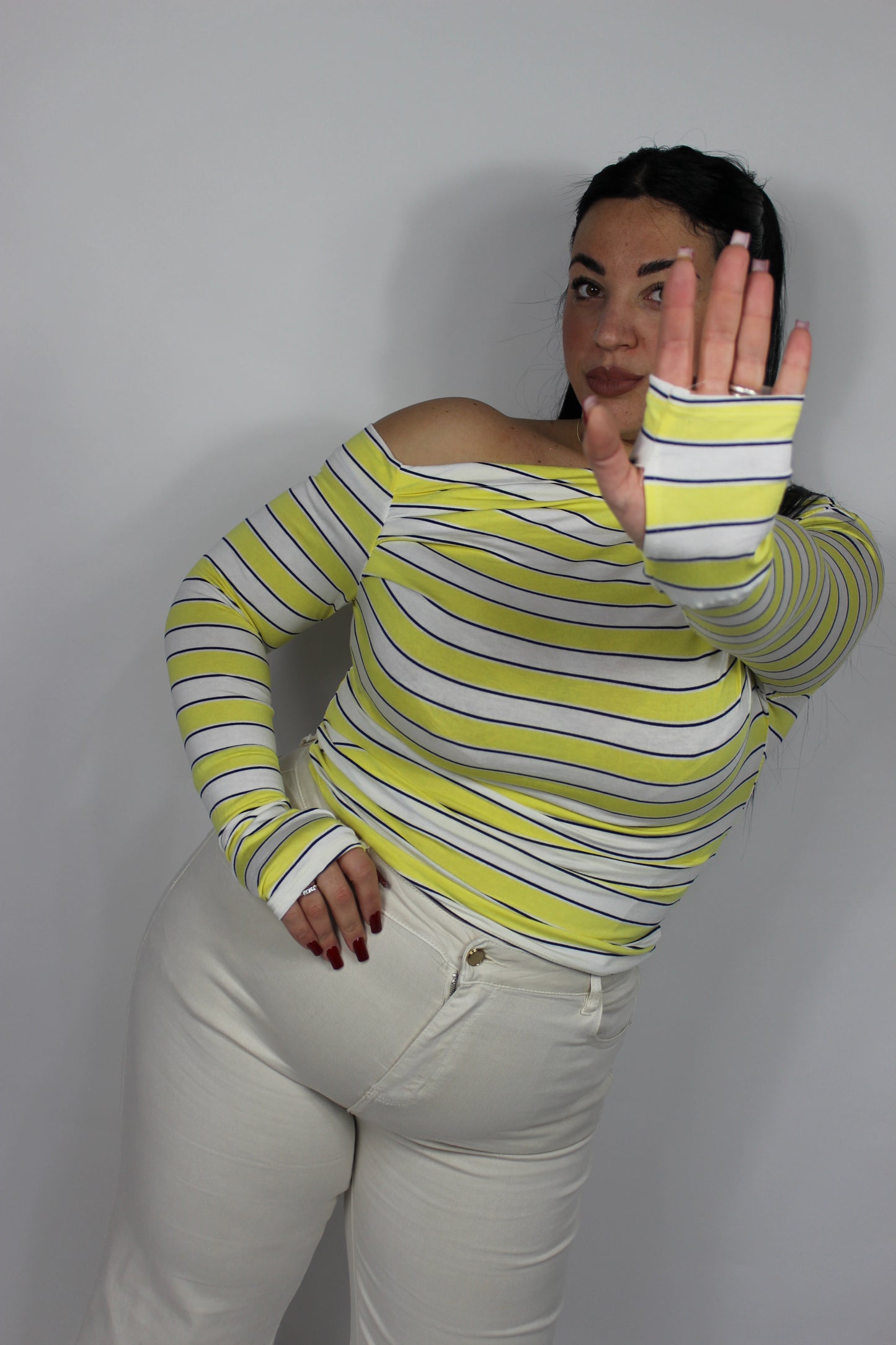 Maglia KimColor Curvy Gialla