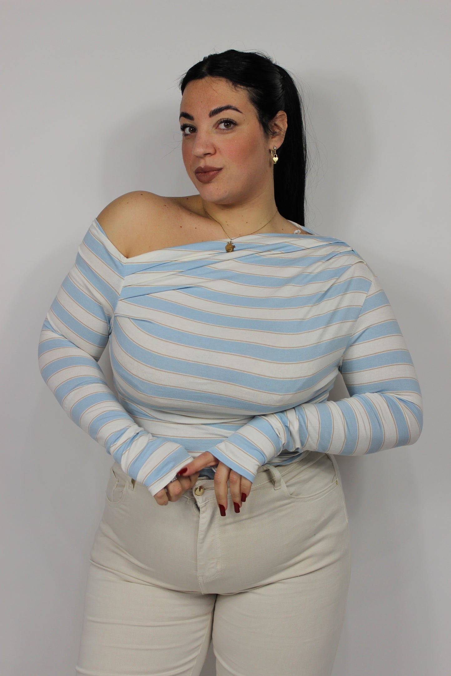 Maglia KimColor Curvy Azzurra