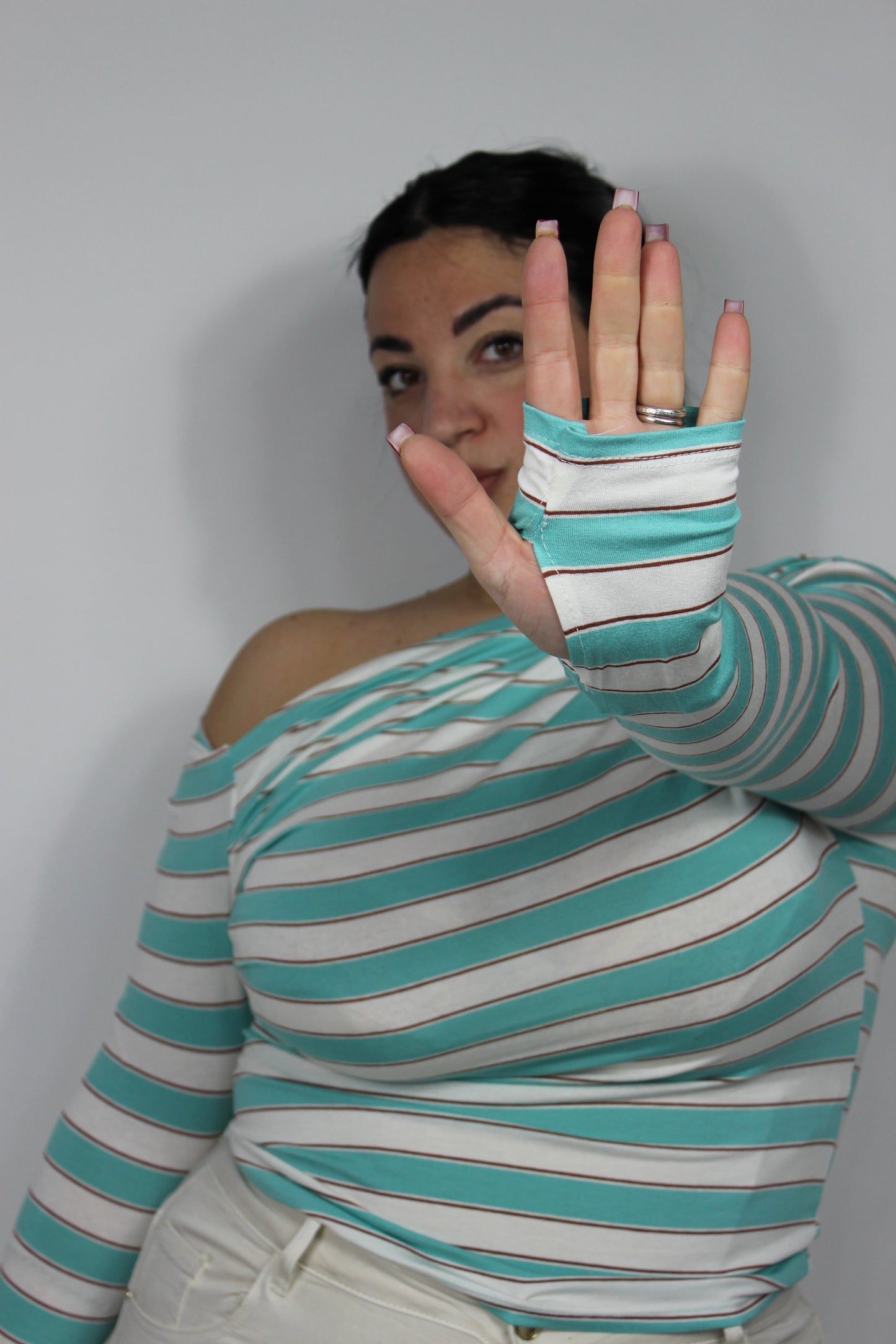 Maglia KimColor Curvy Verde Acqua