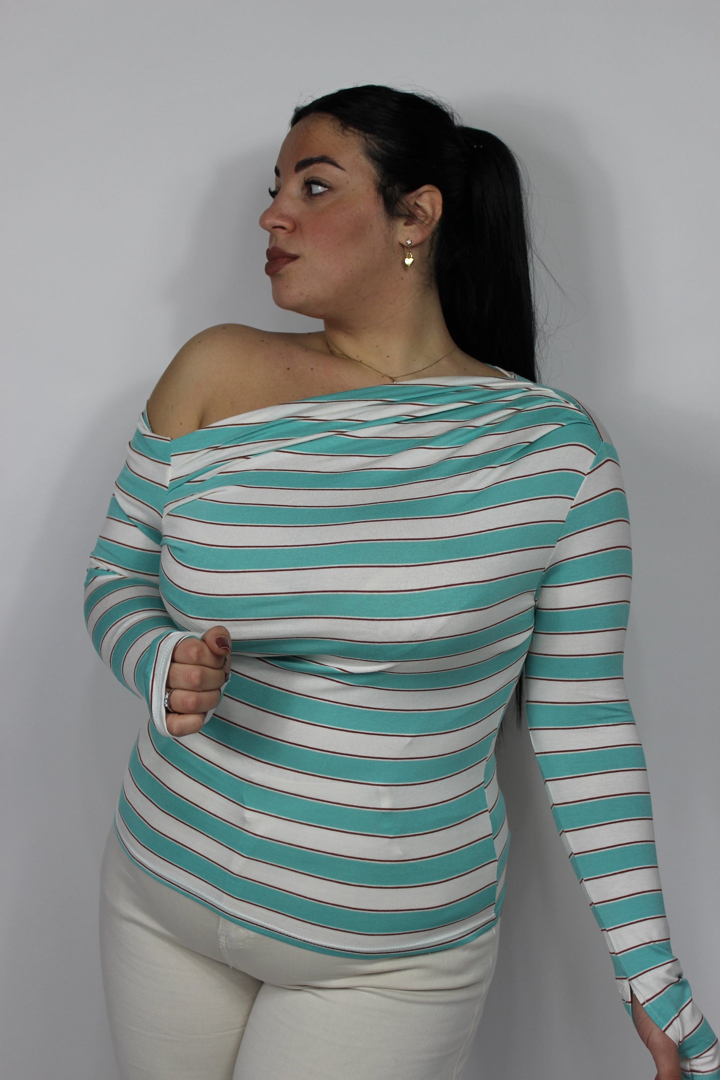 Maglia KimColor Curvy Verde Acqua