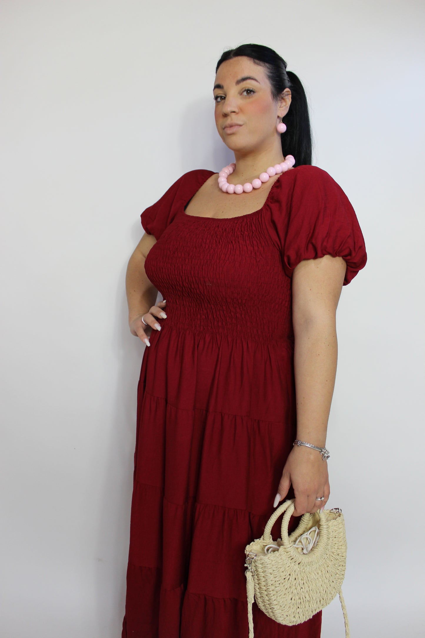 Abito Amalfi Curvy Bordeaux