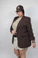 Giacca Drappeggiata Curvy Marrone