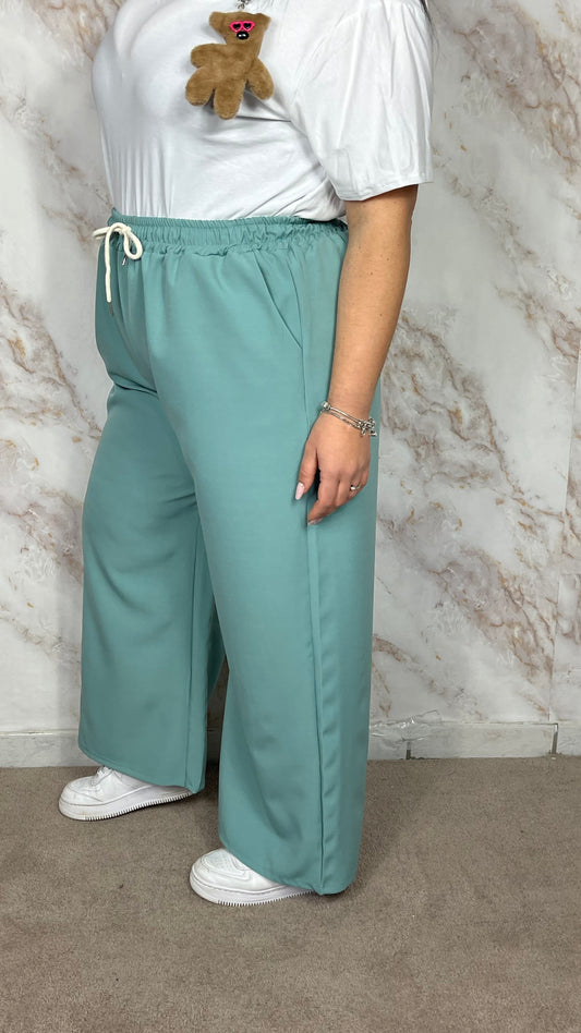Pantalone Josy Curvy Verde Acqua