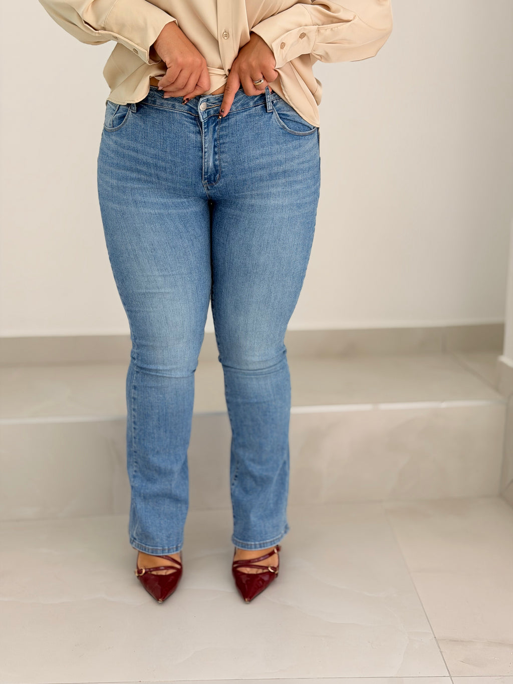 Jeans a zampa chiaro (42/52)