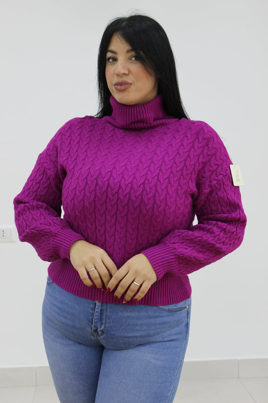 Maglioncino intrecciato collo alto