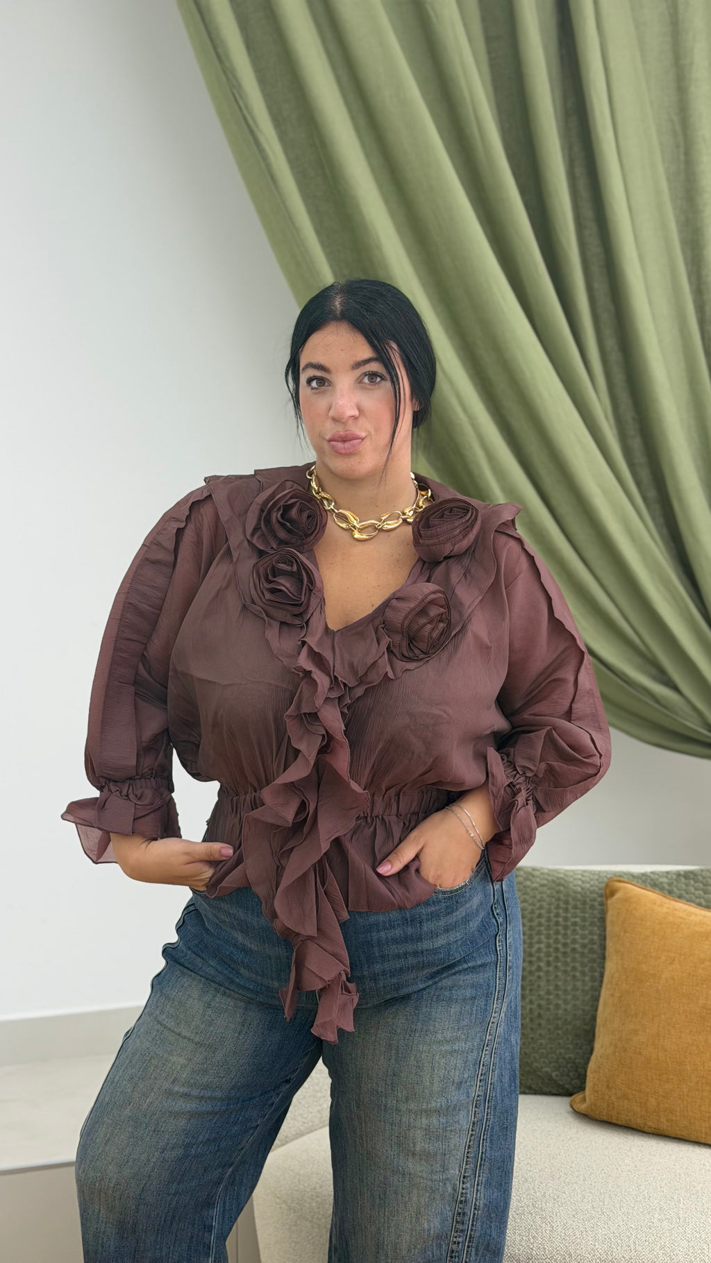 Camicia rouches