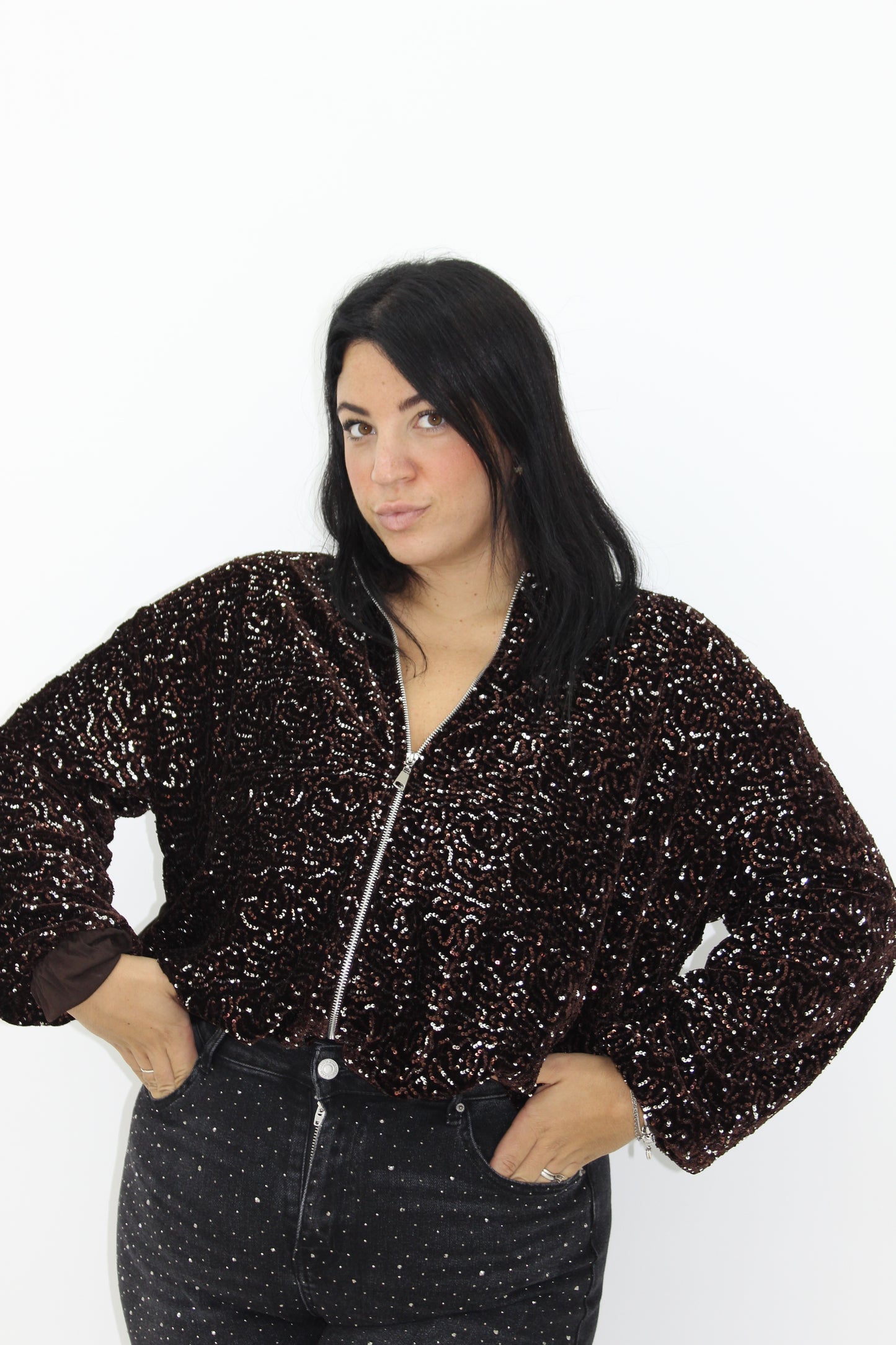 Giacca Paillettes Oversize vari colori
